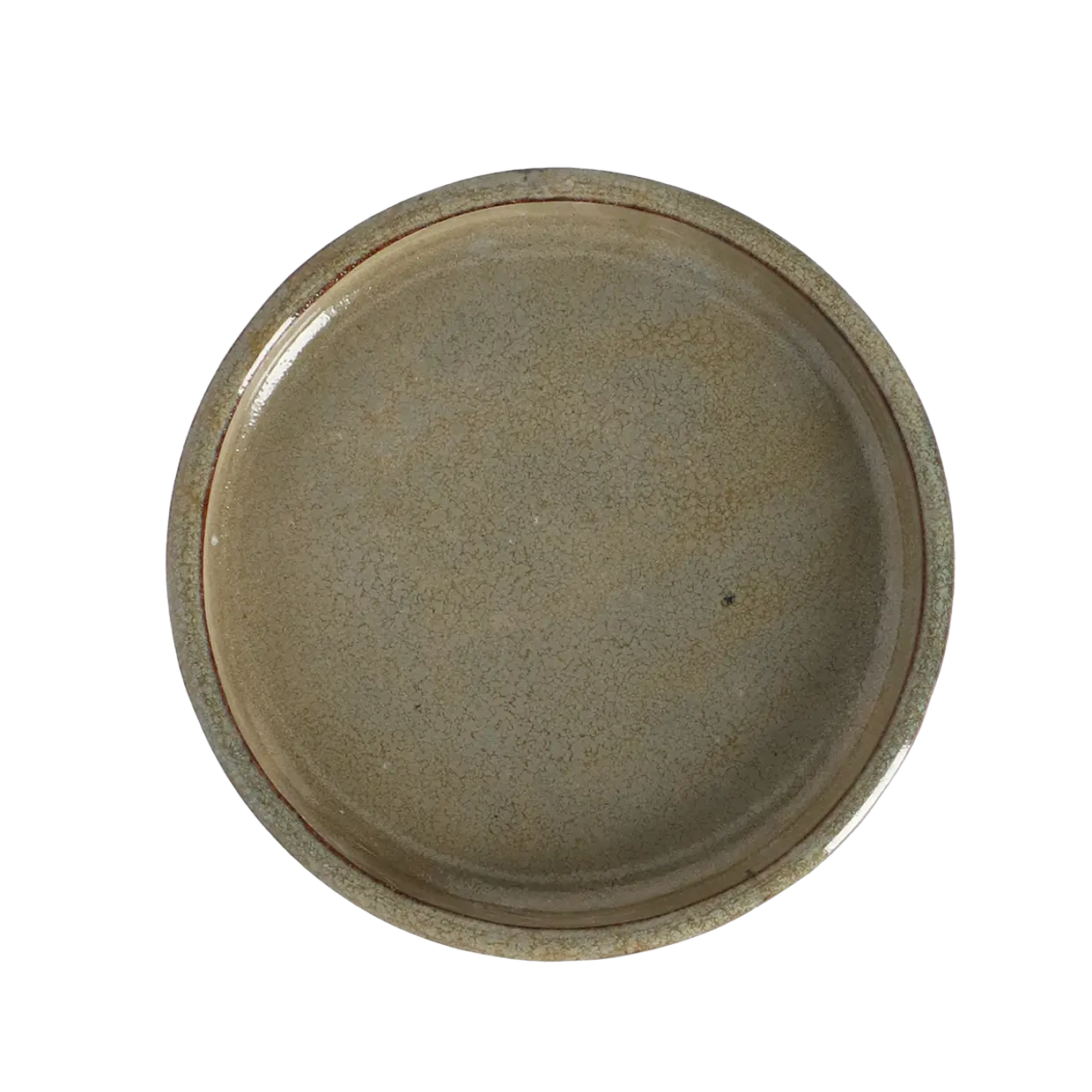 Terrakotta Untersetzer / Insektentränke glasiert graubraun - Durchmesser 15 cm