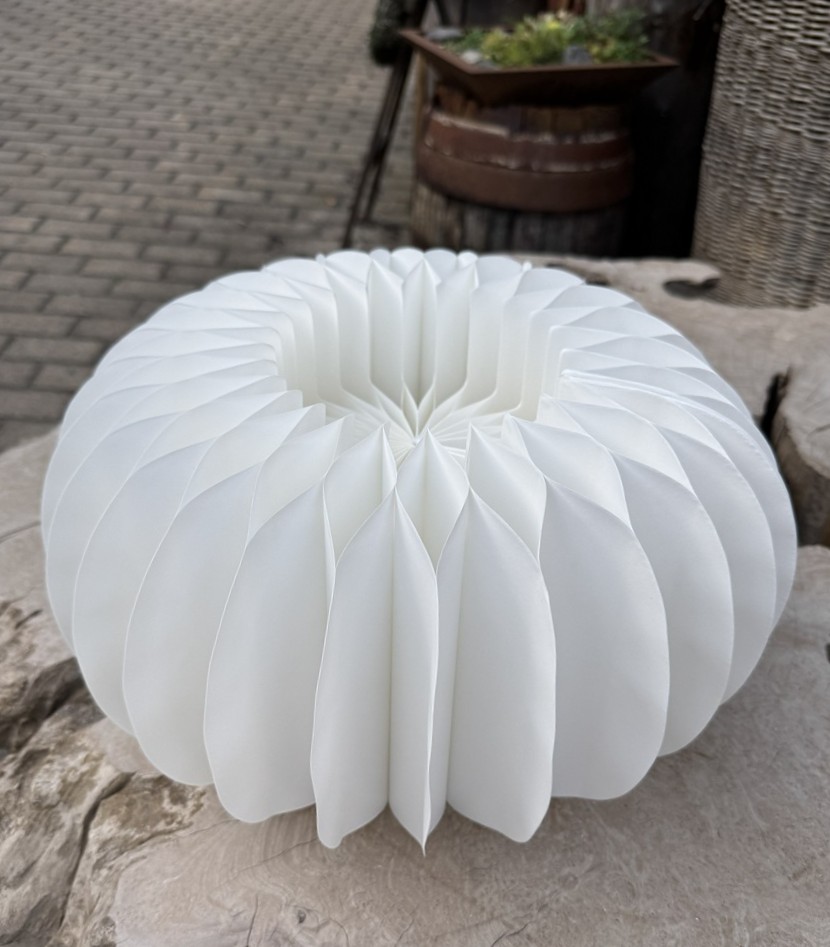 Papiersockel Weiß groß zum Auffalten – Ø ca. 36 cm