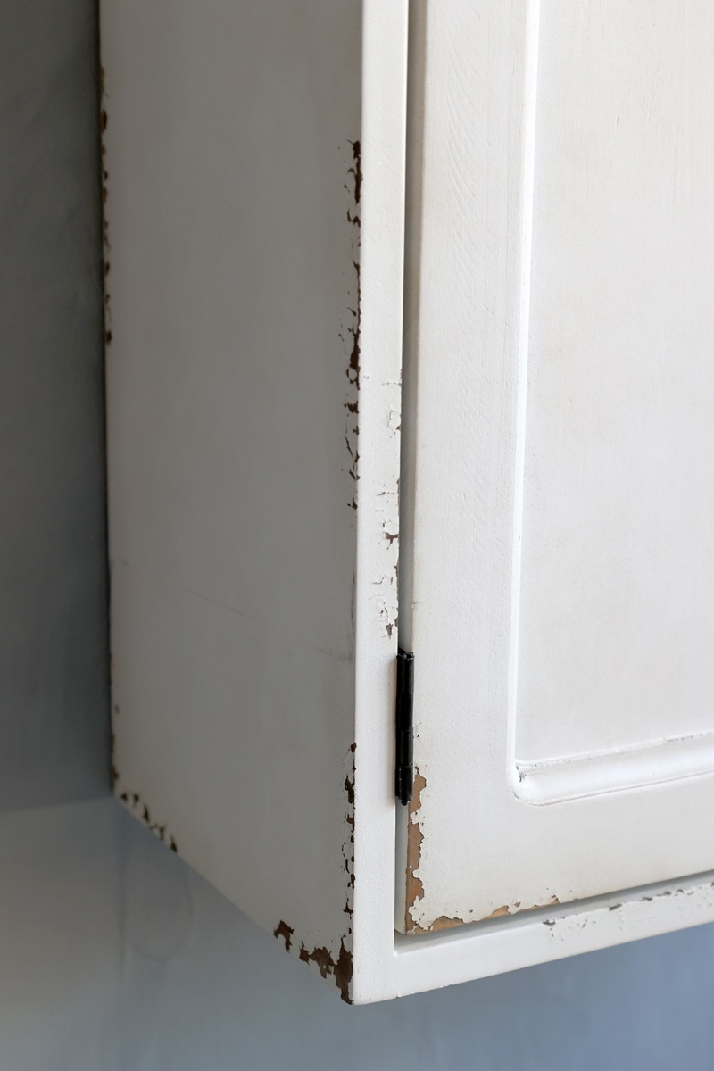 Wandschrank Antik Creme mit 1 Tür - Höhe 50 cm