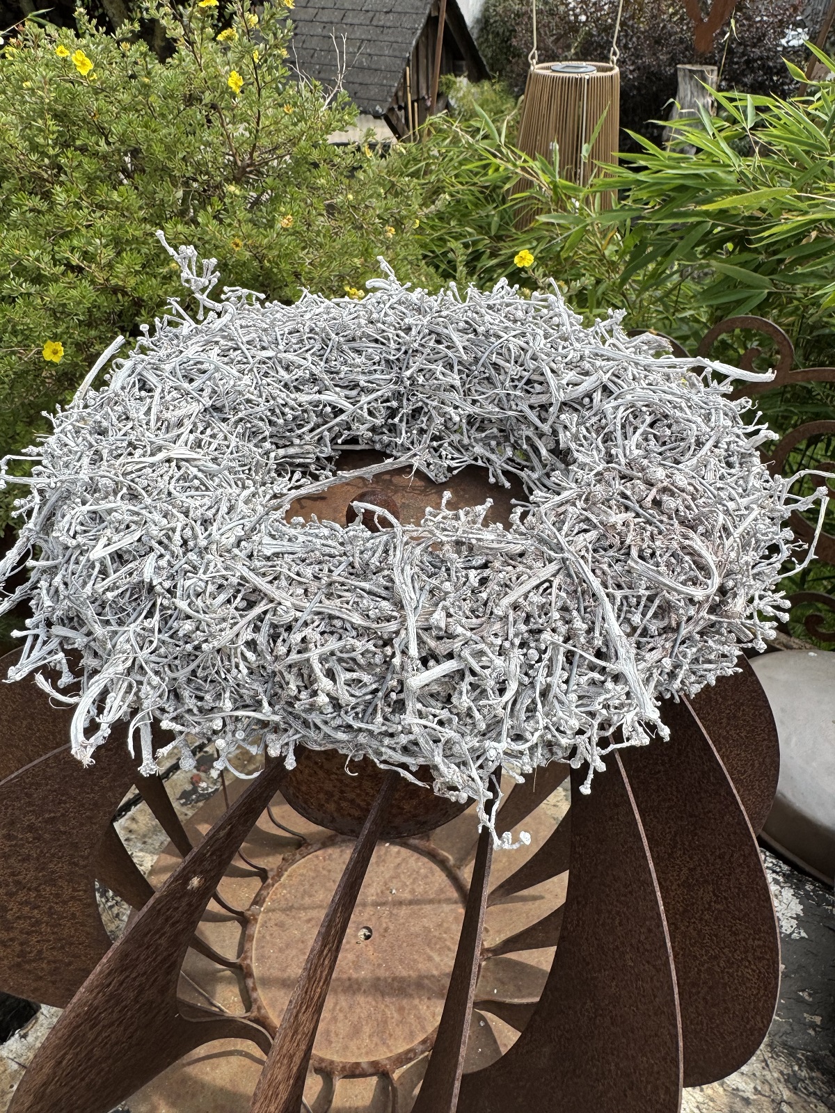 Natur Kranz Rebenstiele groß weiß - Durchmesser 30 cm