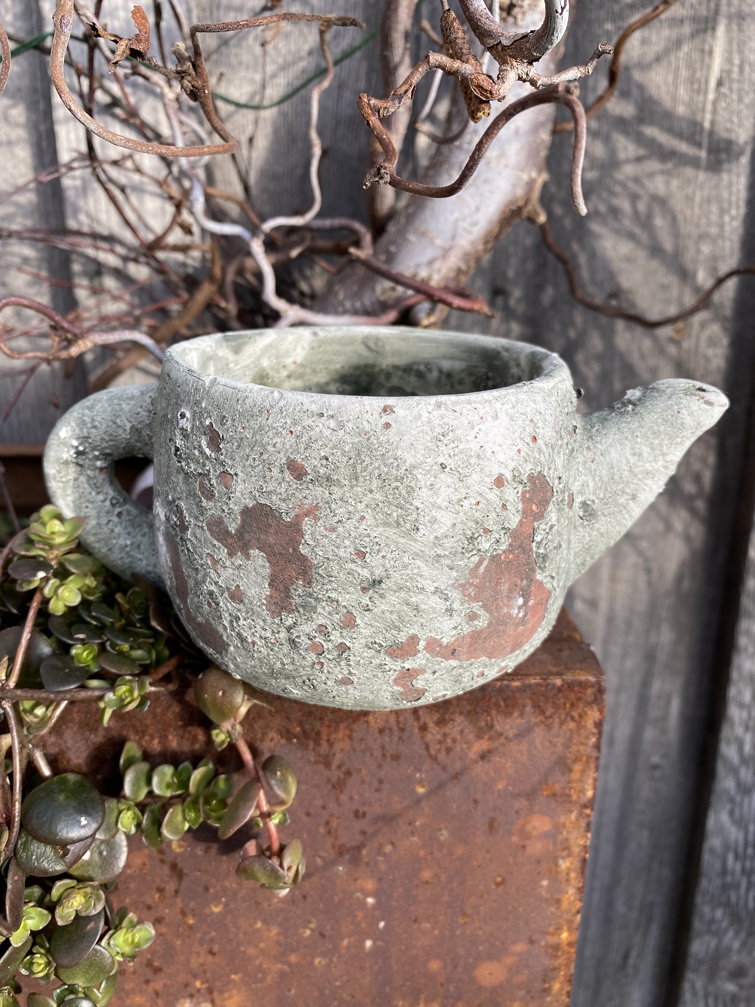 Keramik Kanne mittel Natur-Vintage - Höhe 11,5 cm | 87112