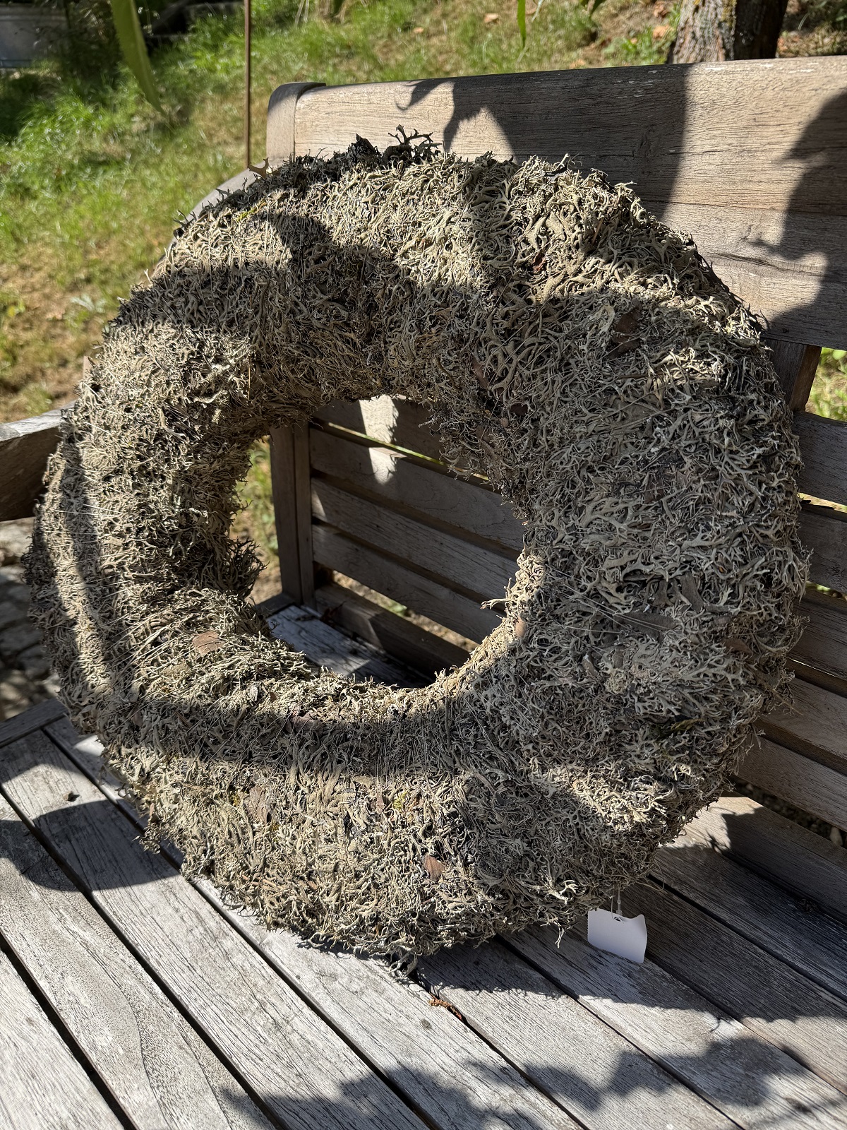 Natur Kranz Moos groß grau/naturfarben - Durchmesser 50 cm
