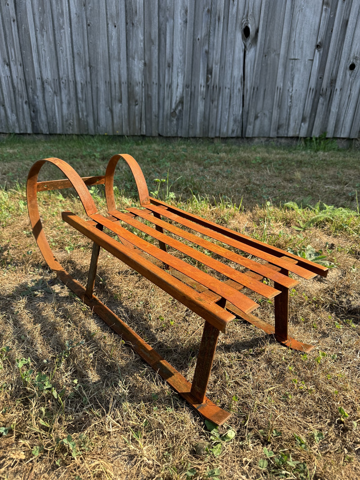 Edelrost Schlitten - Länge 77 cm