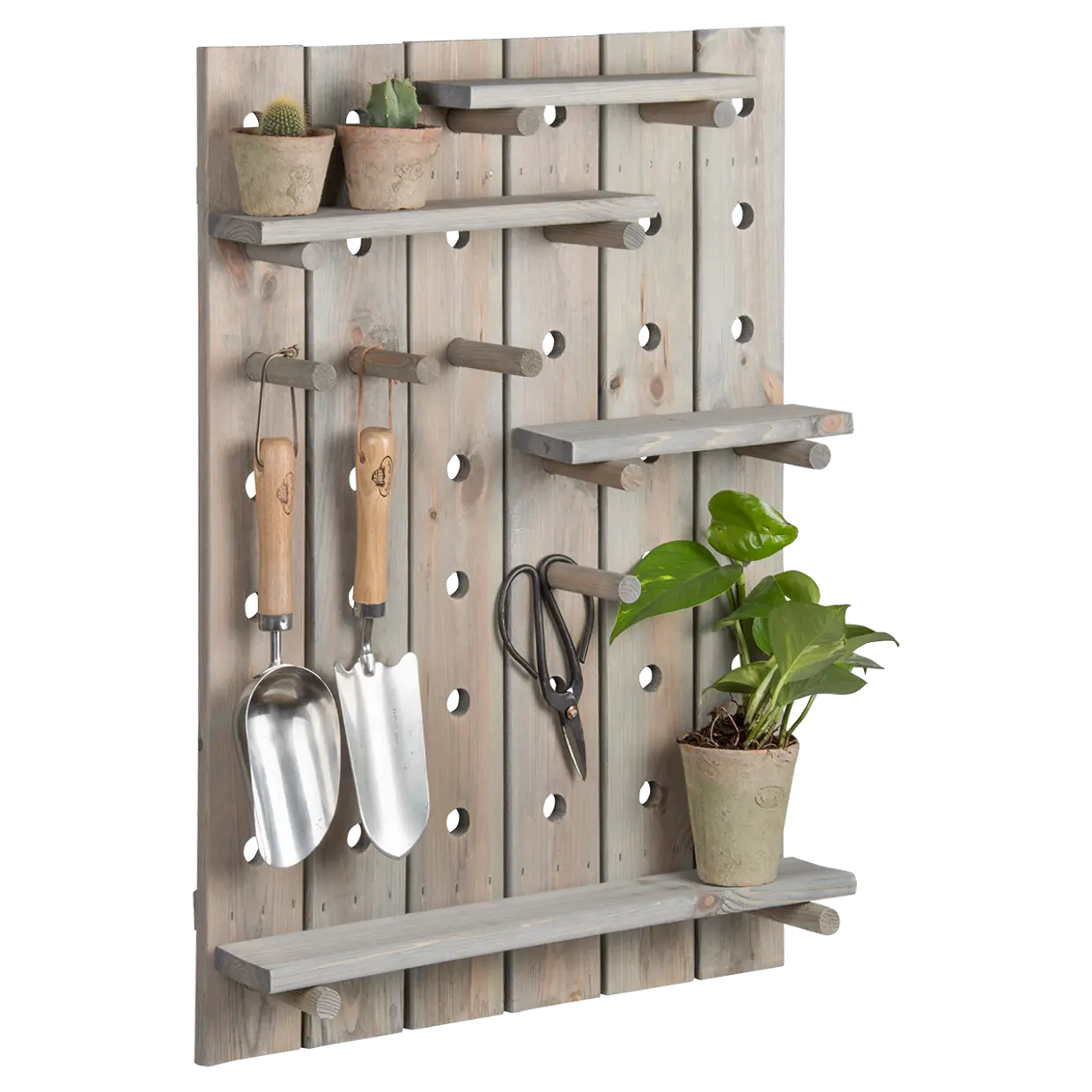 Holz Steckbrett für die Wand - Höhe 78 cm