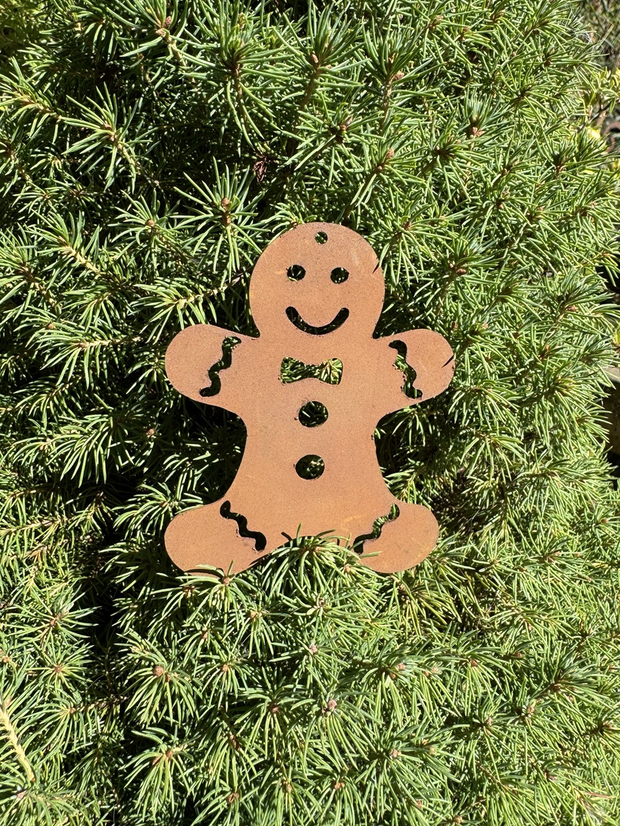 Edelrost Mini Hänger Lebkuchen - Höhe 8 cm