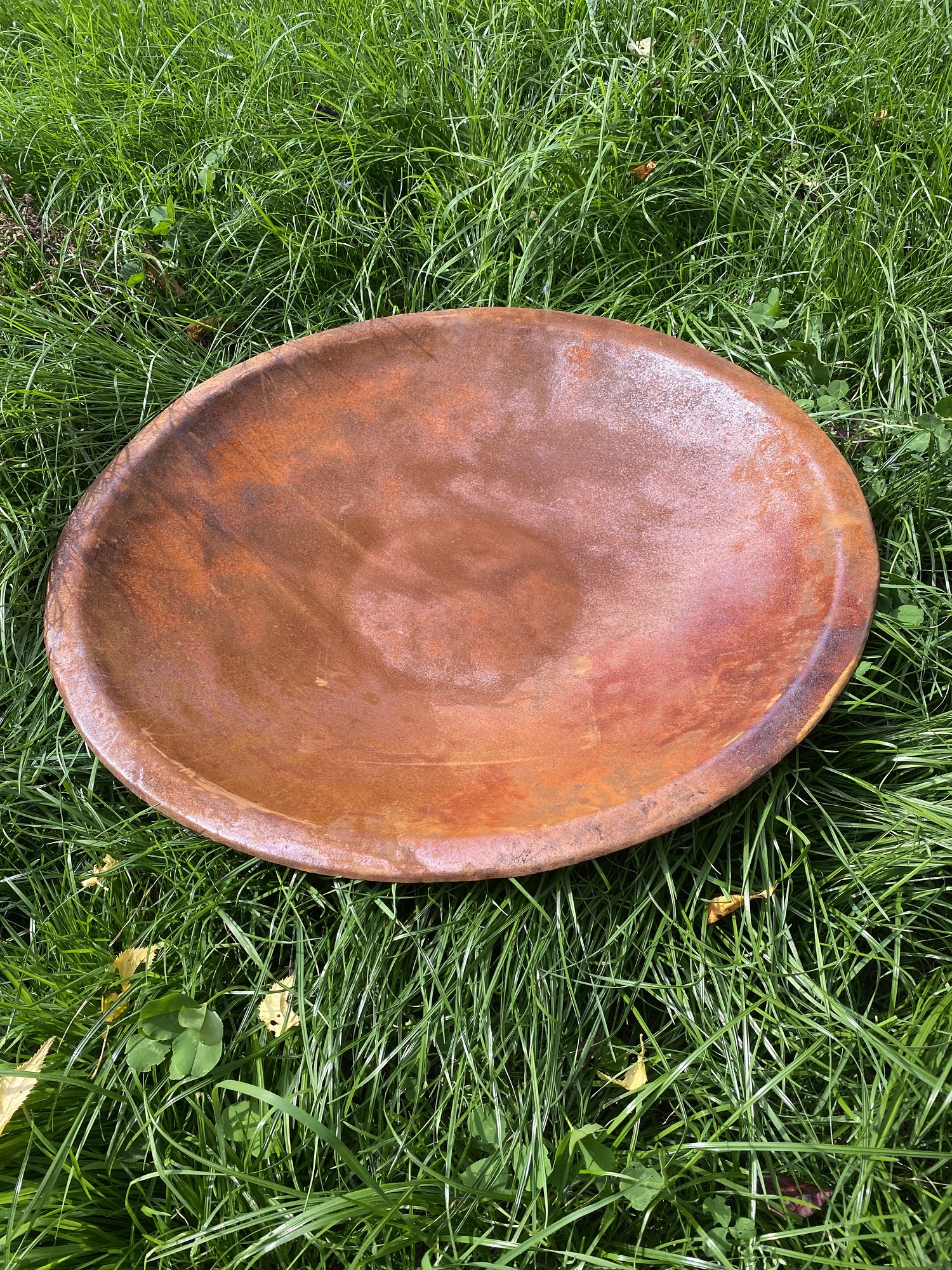 Edelrost Pflanzschale runde Form mit flachem Boden - Durchmesser 60 cm