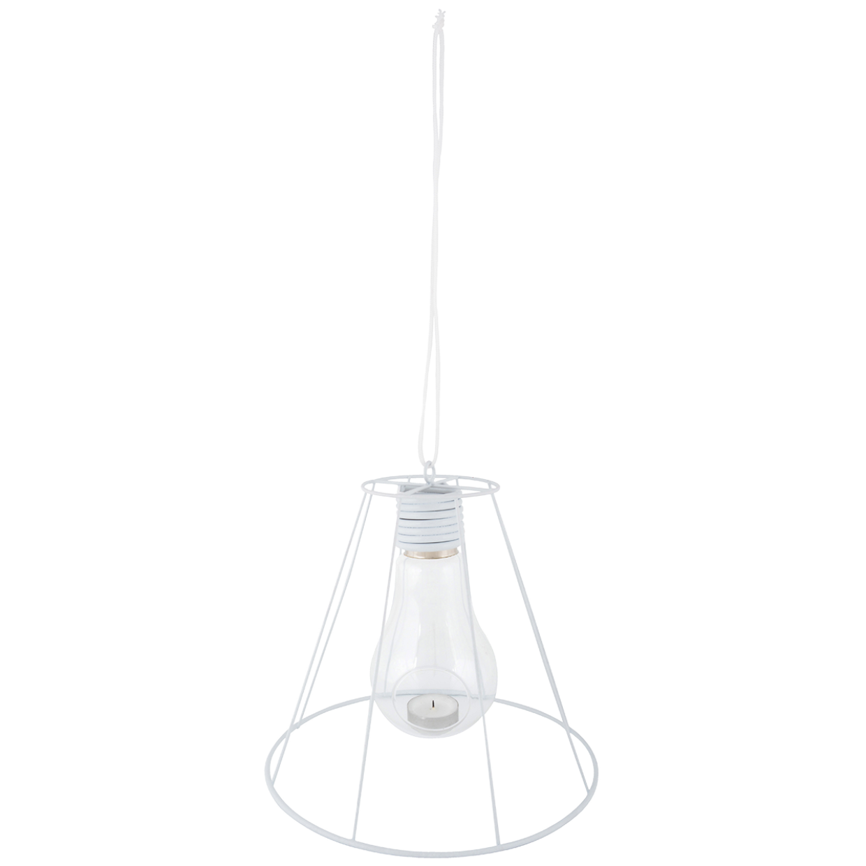 Metall Teelichthängelampe weiß - 23 cm