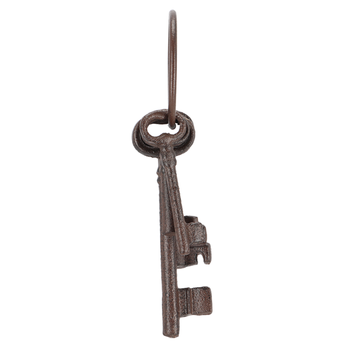 Gusseisen Schlüsselbund mit 5 Schlüsseln - Höhe 21,5 cm