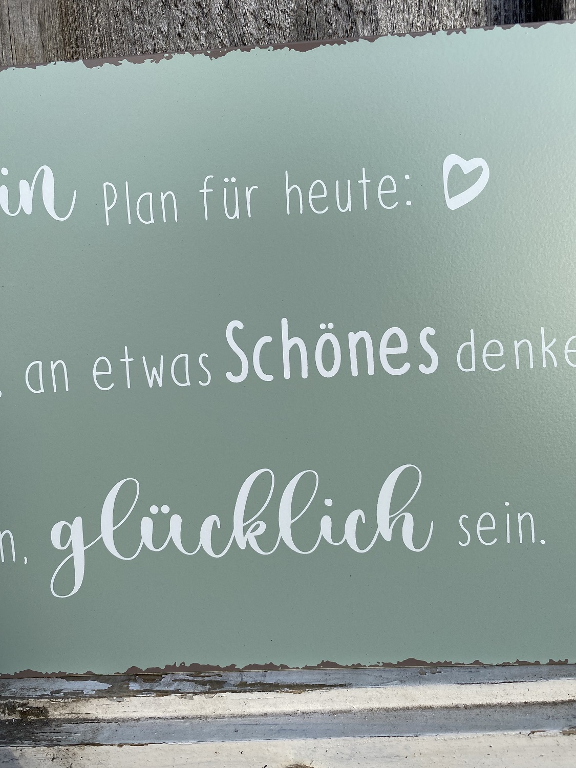 Metall Schild Mein Plan für Heute - 40 x 20 cm