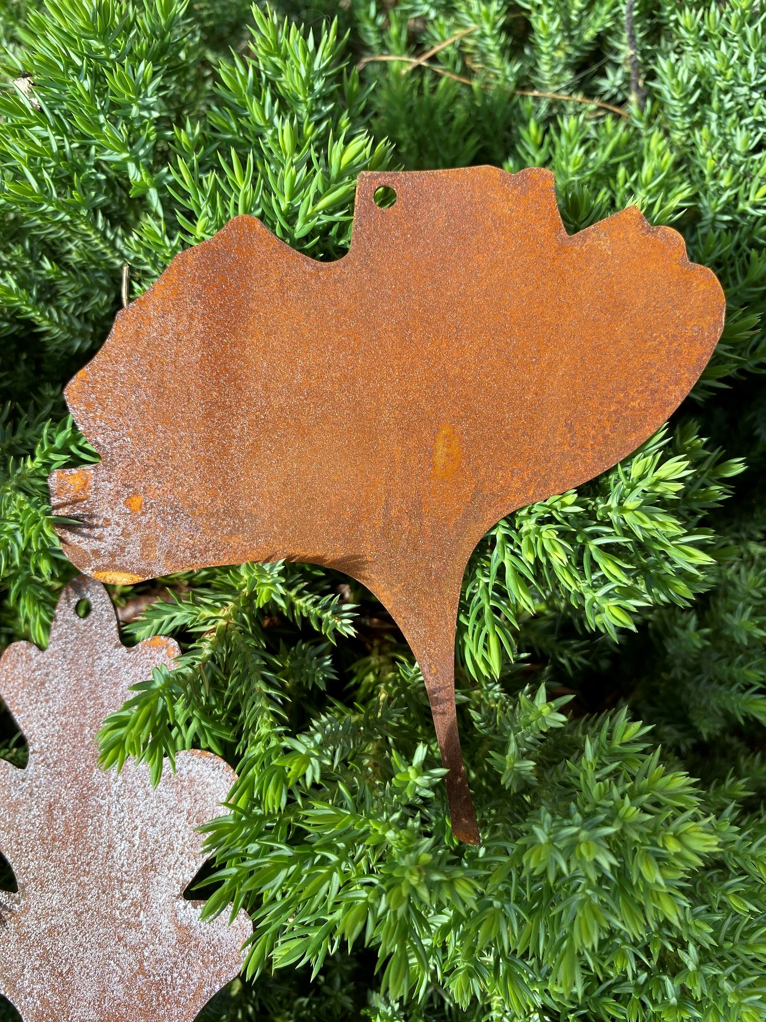 Edelrost 4tlg. Herbstlaub zum Hängen - Höhe 10/11 cm