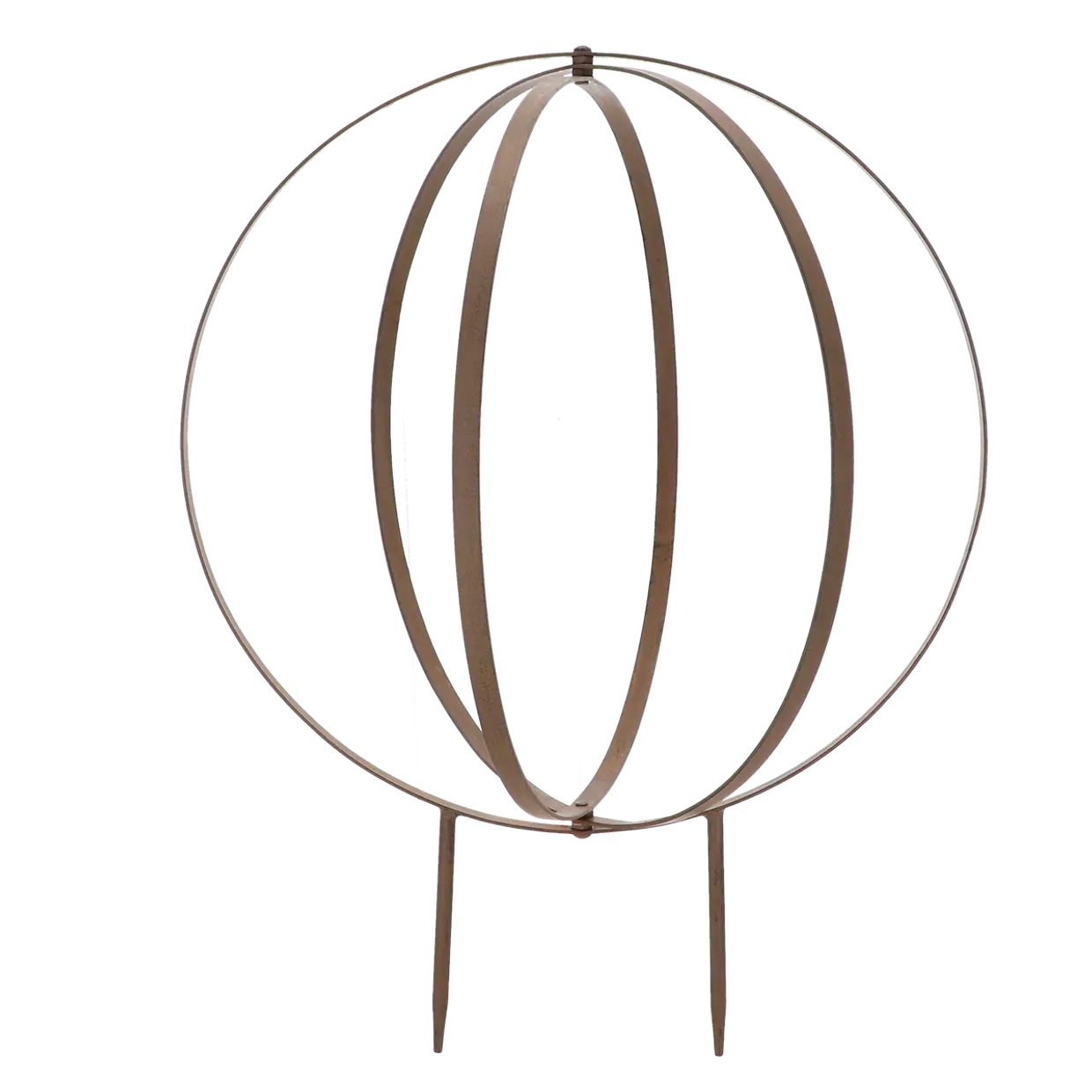 Rankhilfe 3D Kugel dunkelbraun zum Stecken - Höhe 49 cm