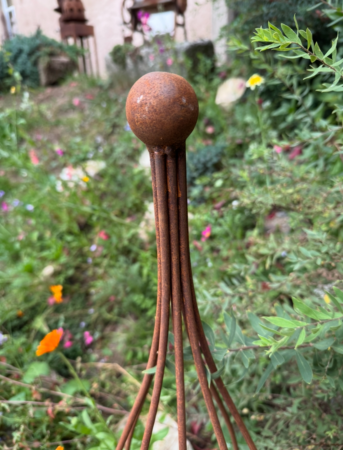 Edelrost Rankzwiebel zum stecken - Höhe ca. 95 cm
