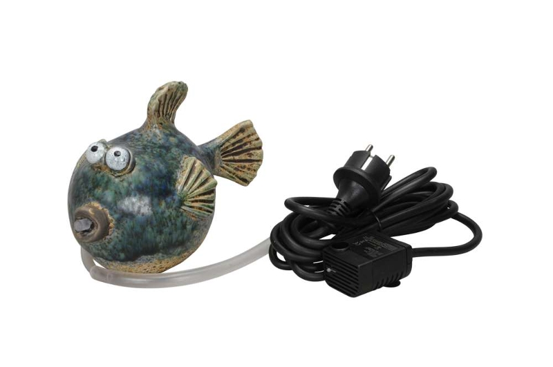 Wasserspeier Fisch Frido inkl. Pumpe - Höhe 13 cm