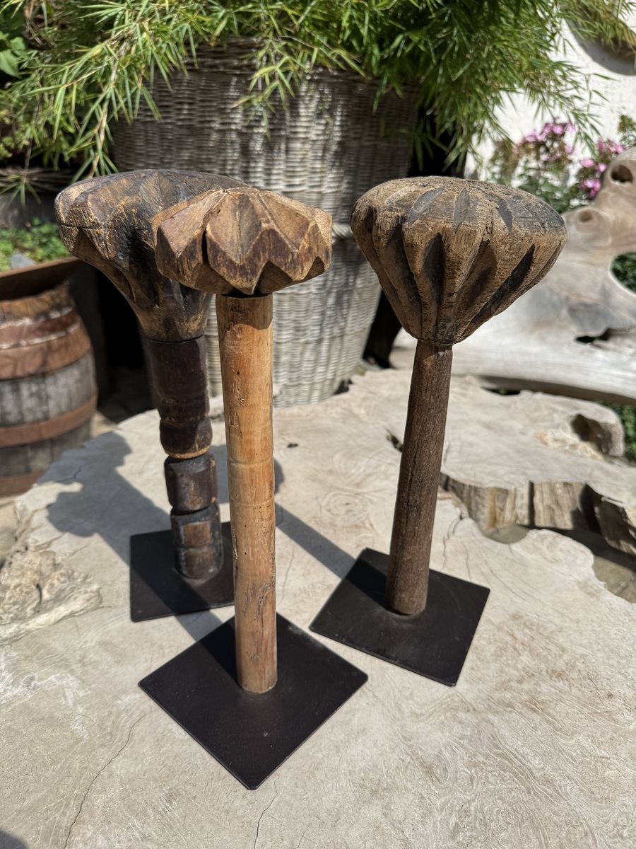 Skulptur aus altem Holzbutterstampfer - Höhe ca. 35 cm