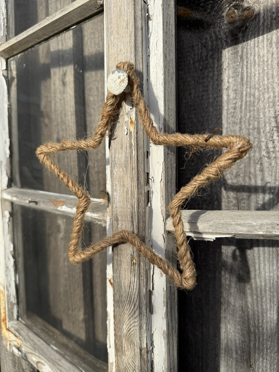 Jute Stern Naturfarben groß - Durchmesser 20 cm