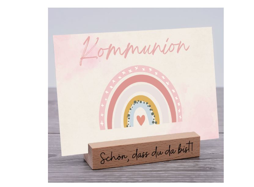 Kartenhalter Schön das du da bist - 10 cm