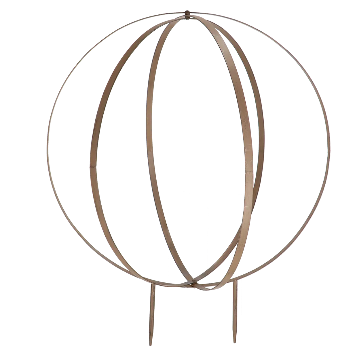 Rankhilfe 3D Kugel dunkelbraun zum Stecken - Höhe 71 cm