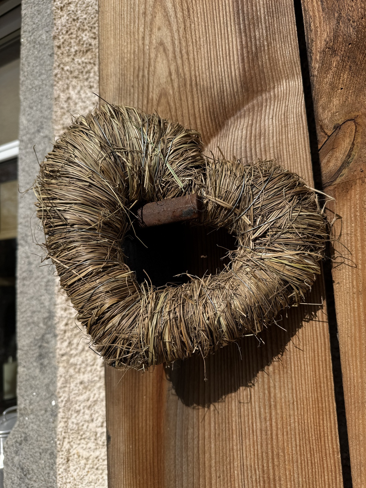 Natur Herz Rattan geflochten offene Form - Höhe 25 cm
