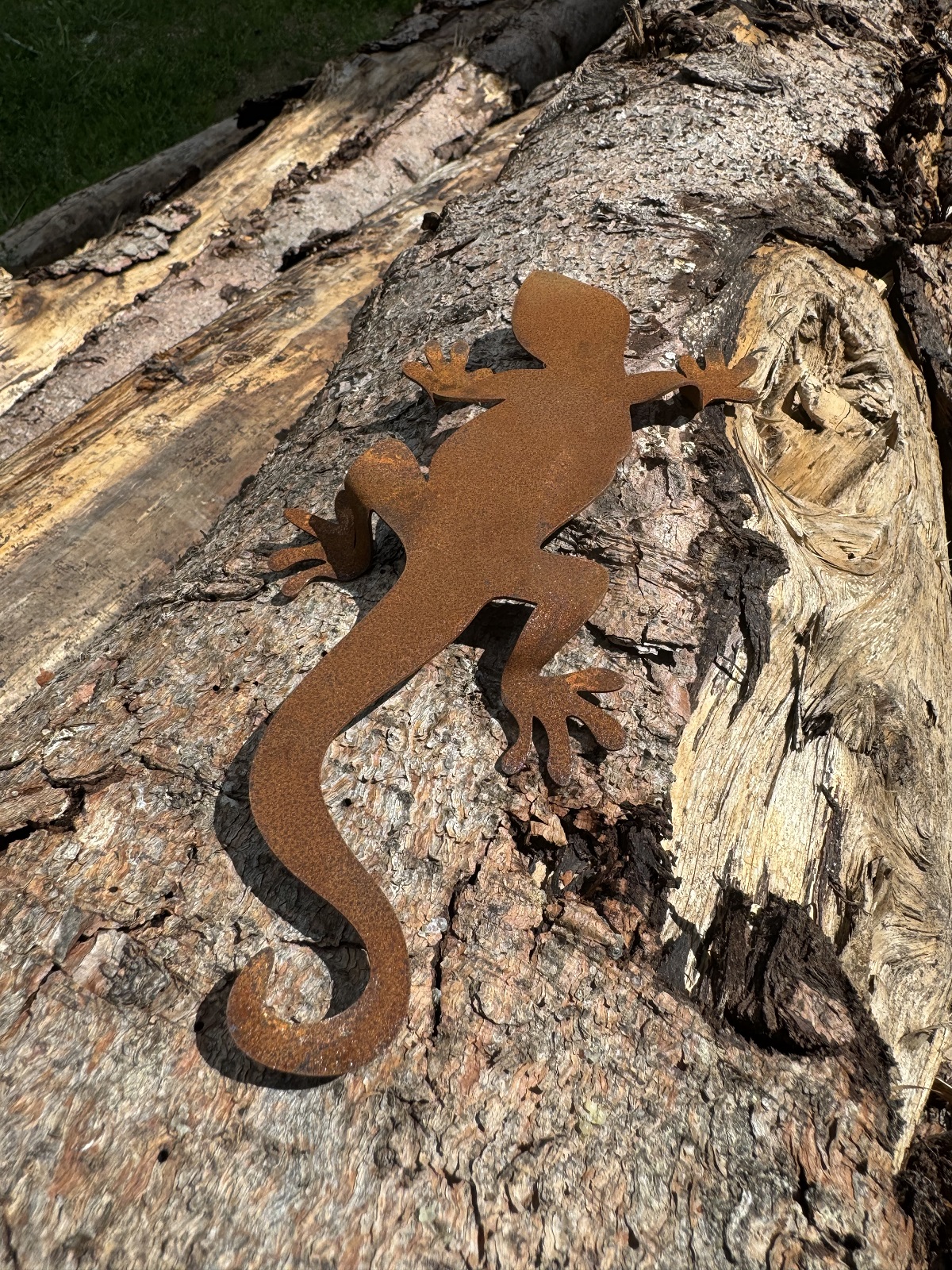 Edelrost Salamander klein 3D Form - Länge 20 cm