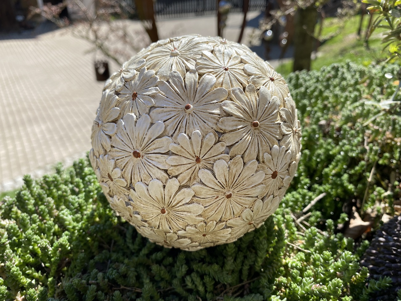 Deko-Kugel Sommerzeit groß Naturfarben - Durchmesser 12 cm | 727268