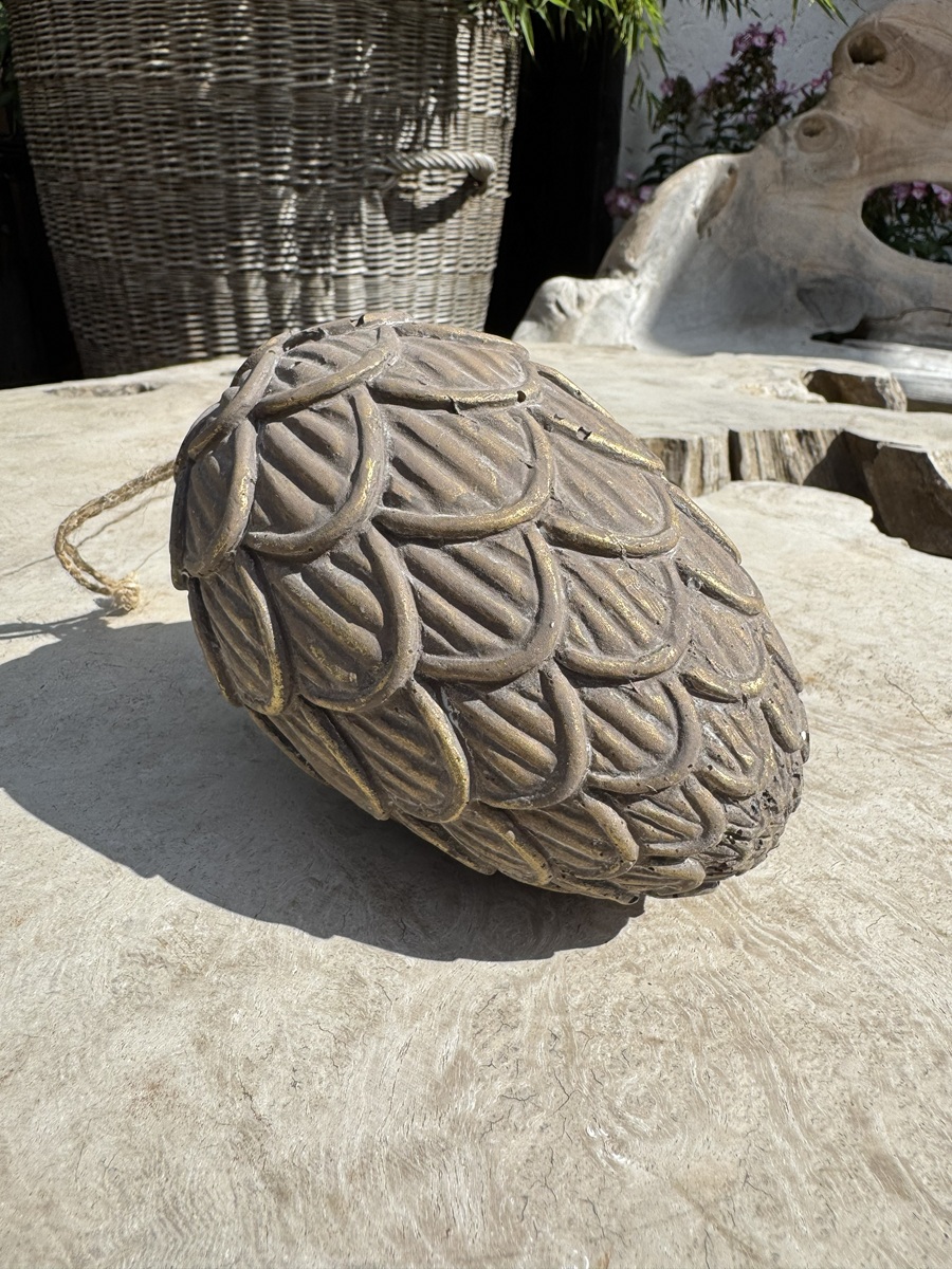 Keramik Zapfen Antikfarben zum Hängen - Höhe ca. 17 cm