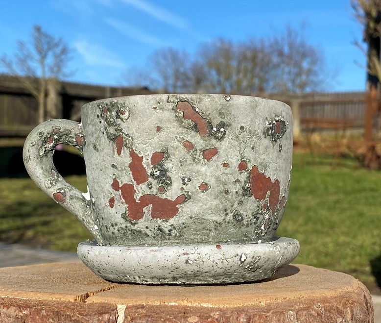 Keramik Tasse groß Natur-Vintage - Höhe 7,5 cm | 67445