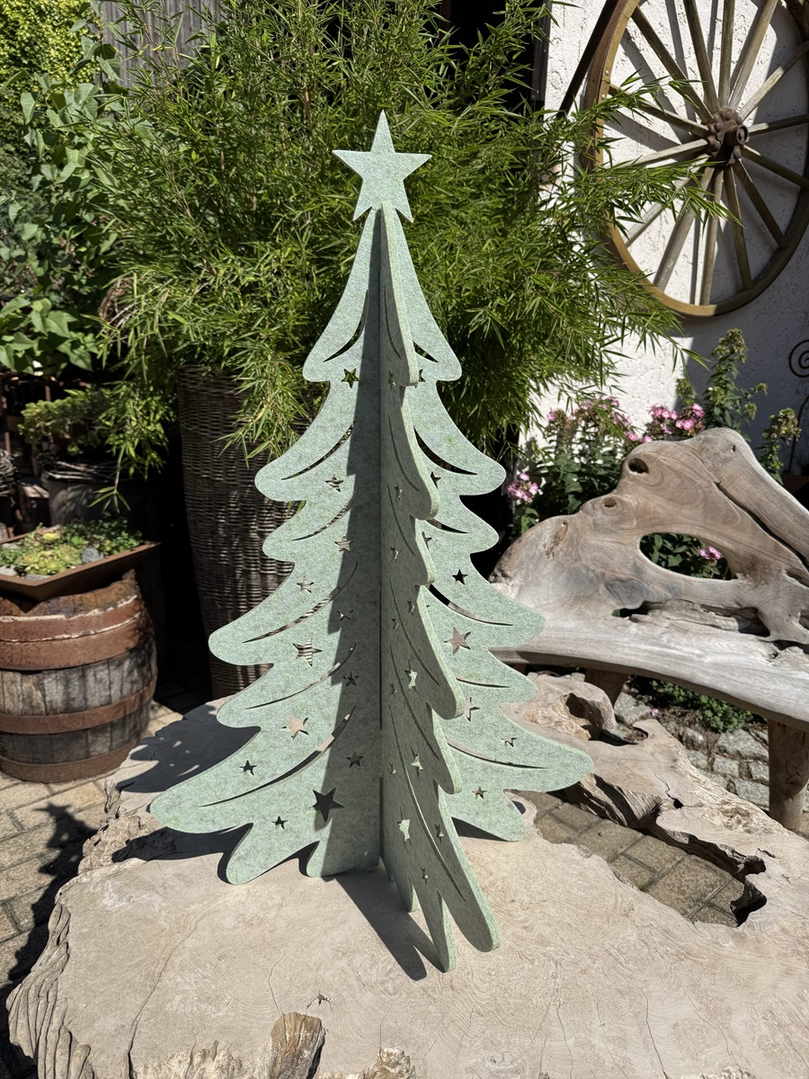 3D Filz Tannenbaum Grünton mittel - Höhe 80 cm