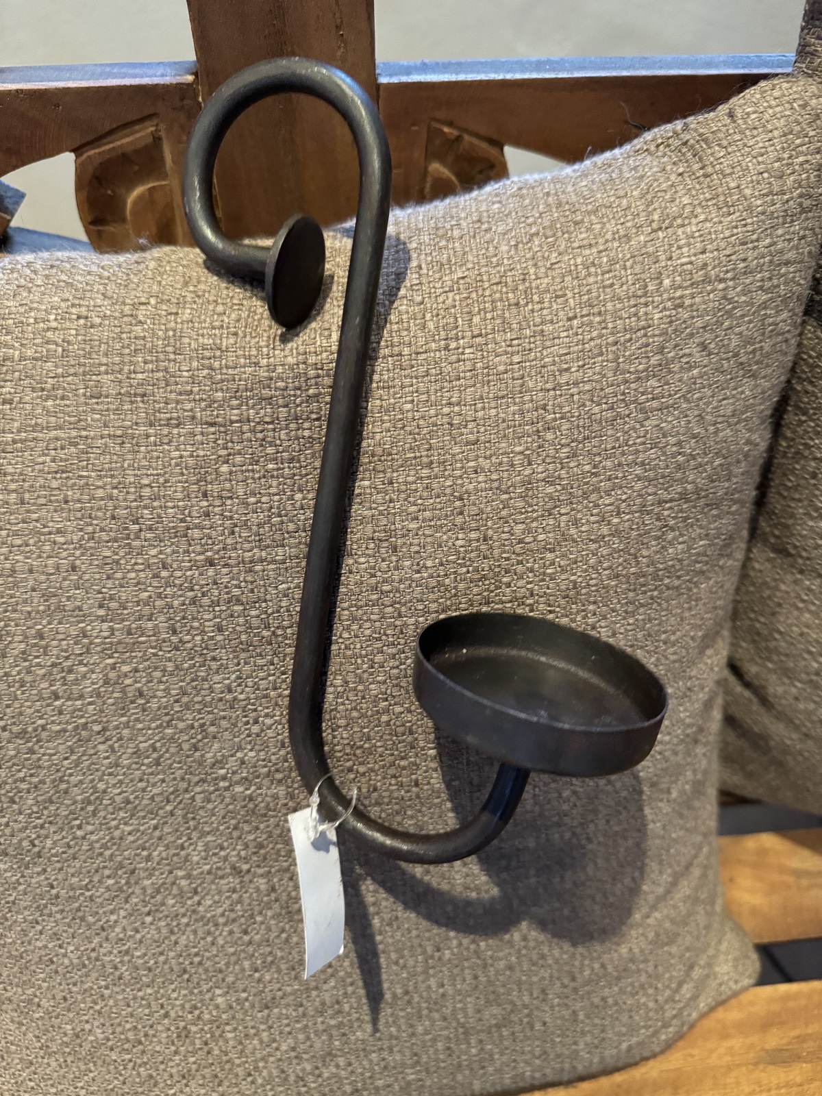 Eisen Kerzenhalter schwarz zum Einhängen in Gläser für Kerzen/Teelichter - Höhe 19 cm