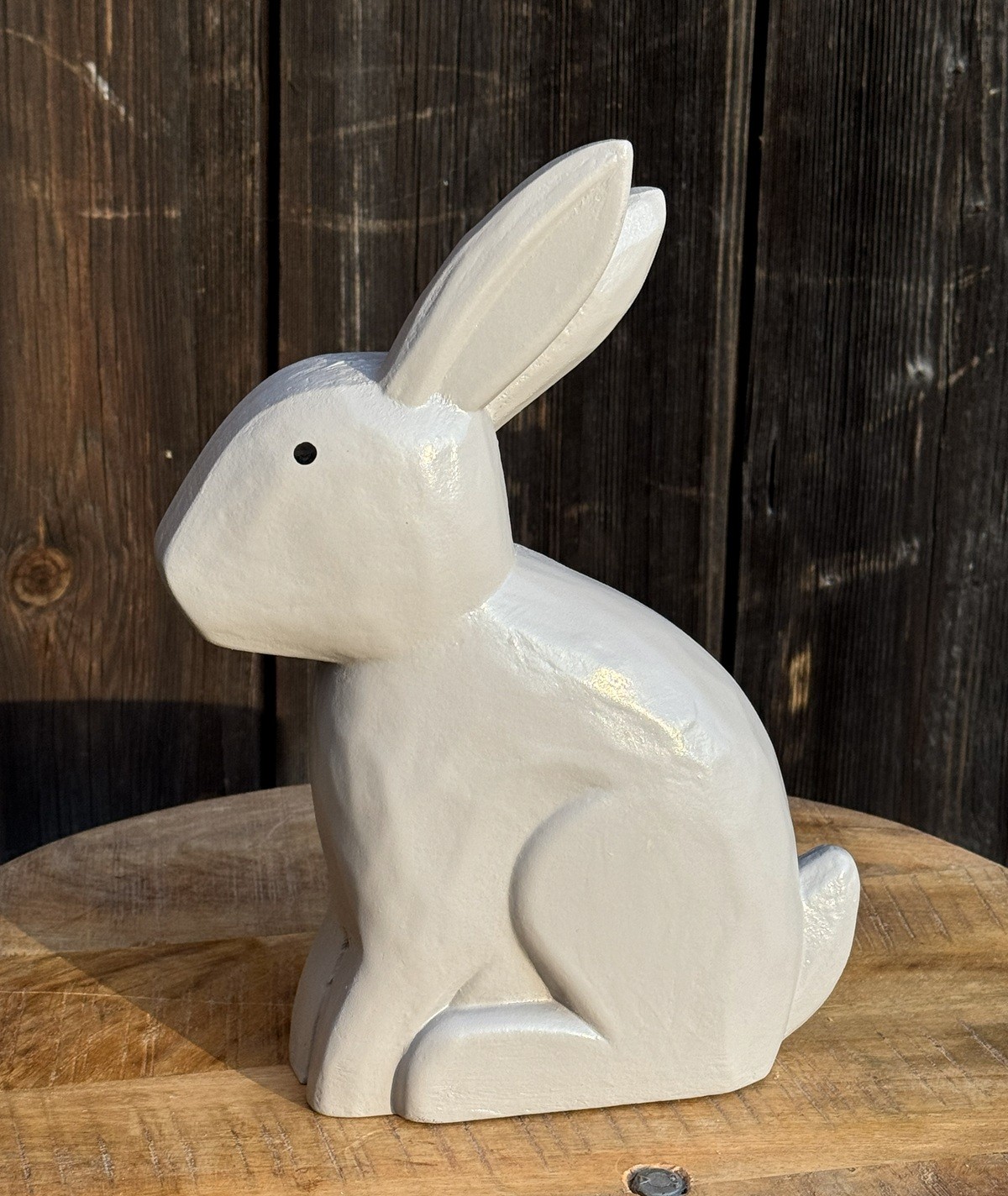 Holz Hase Rabbit taupe groß - Höhe 27 cm