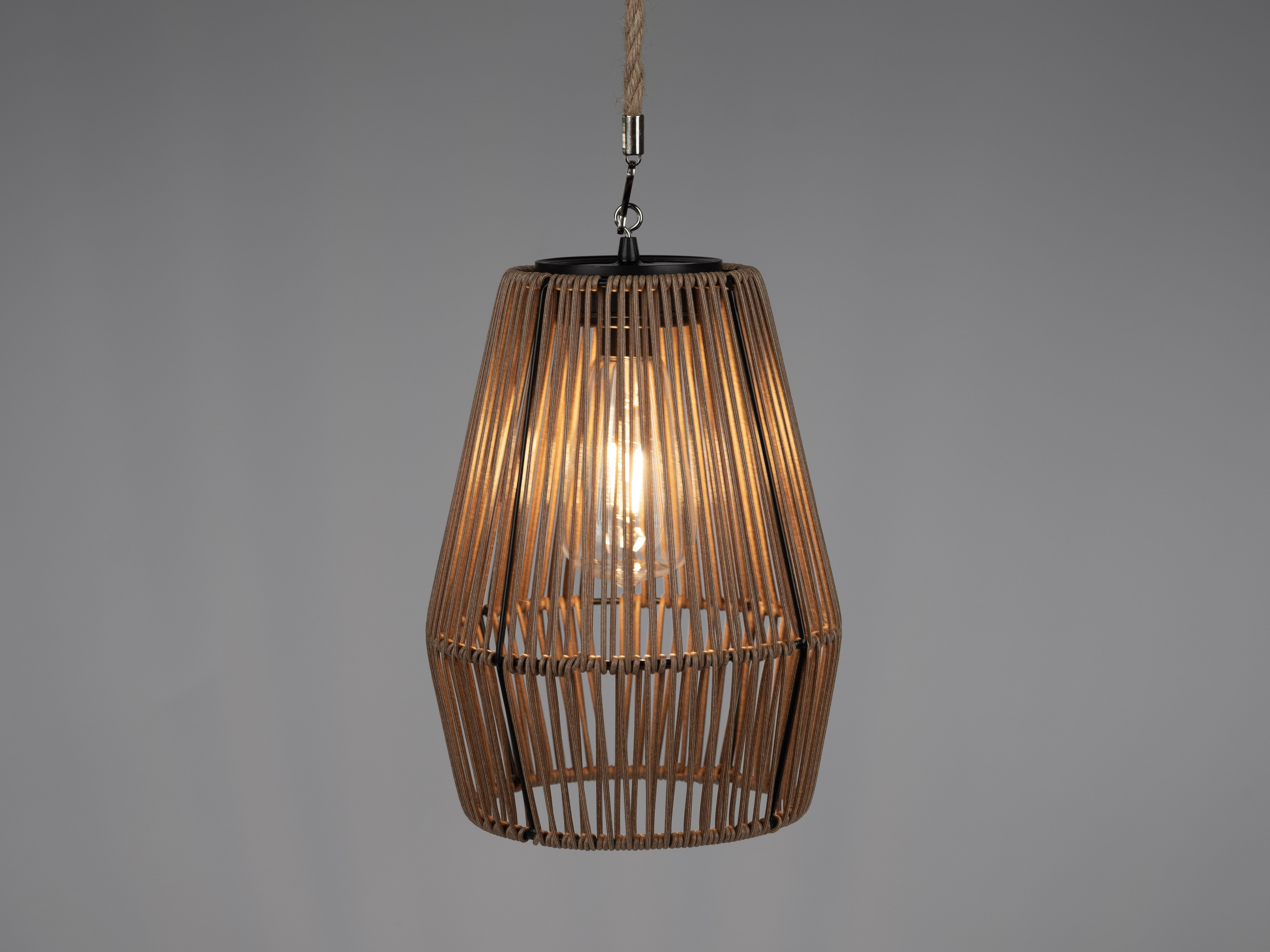 Outdoor Laterne konische Form klein mit 1 Solar Birne - Höhe 26 cm