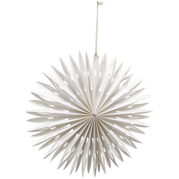 Papier Stern weiß zum Hängen - Durchmesser 17,5 cm
