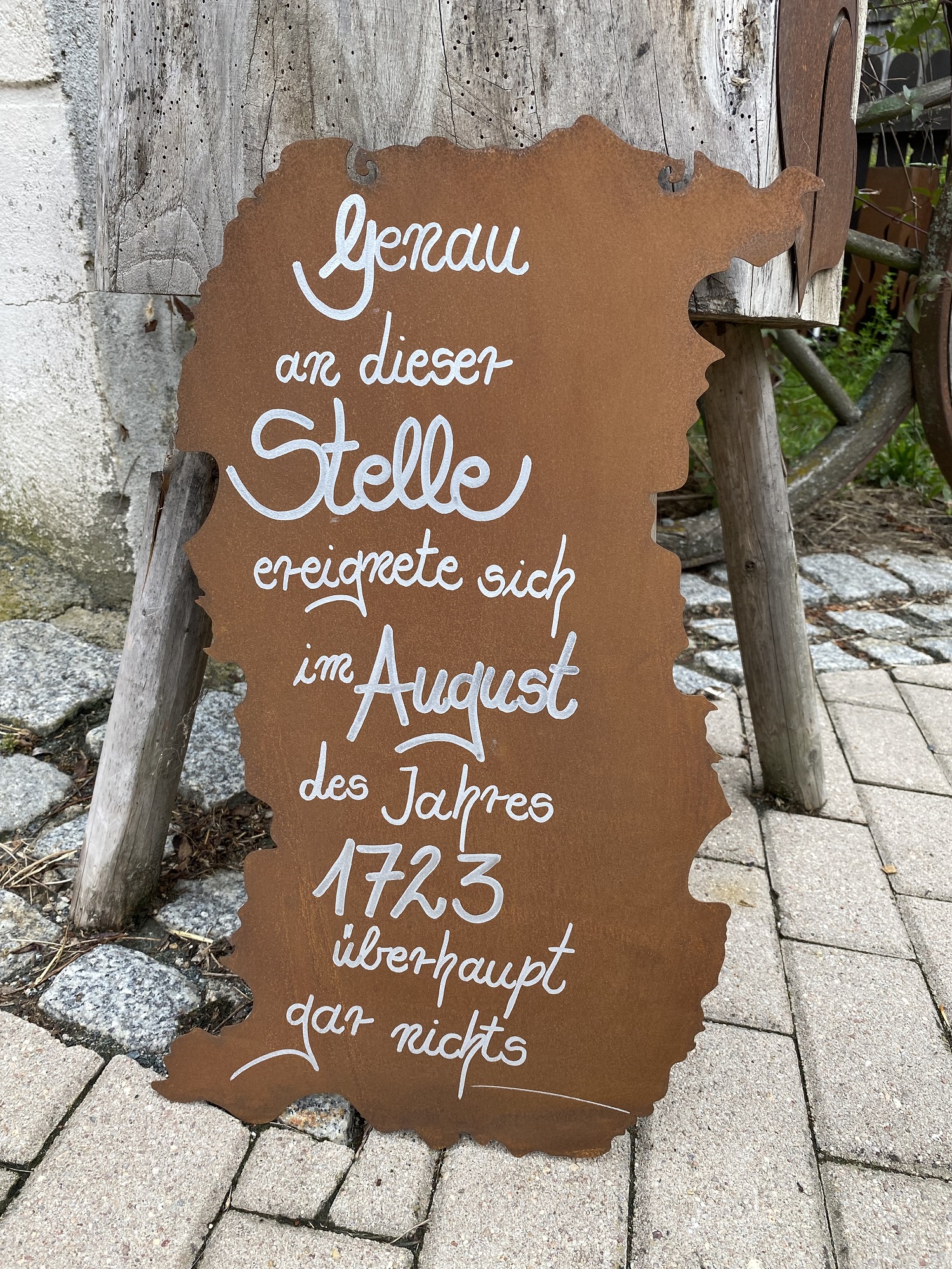 Edelrost Tafel Risse - Genau an dieser Stelle
