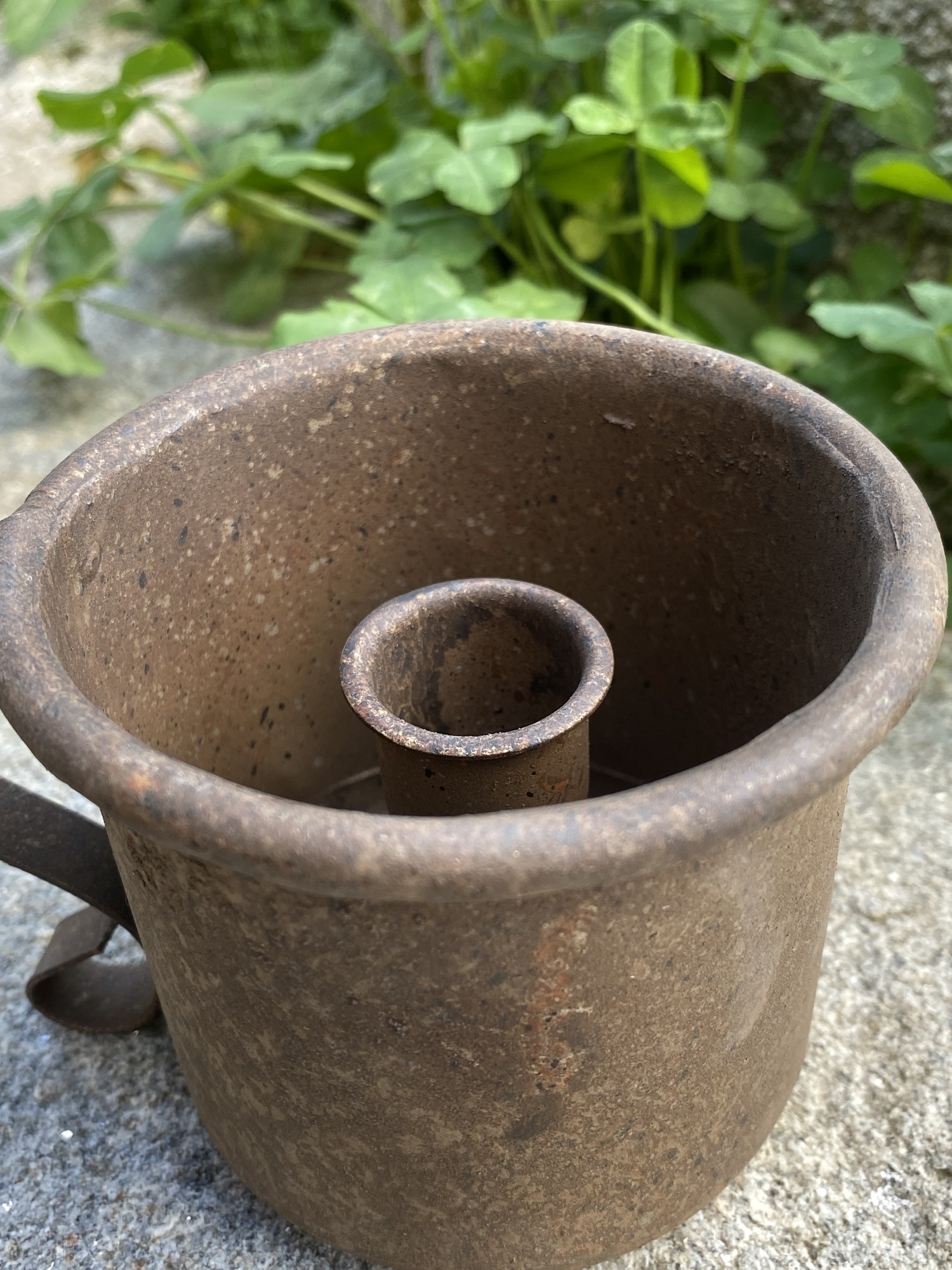 Rost Becher mit Kerzenhalter - Höhe 8 cm