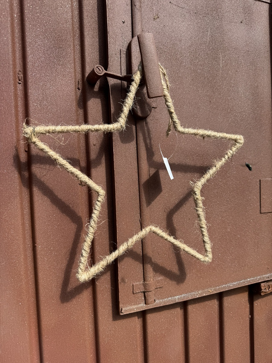 Jute Stern Naturfarben groß - Durchmesser 30 cm