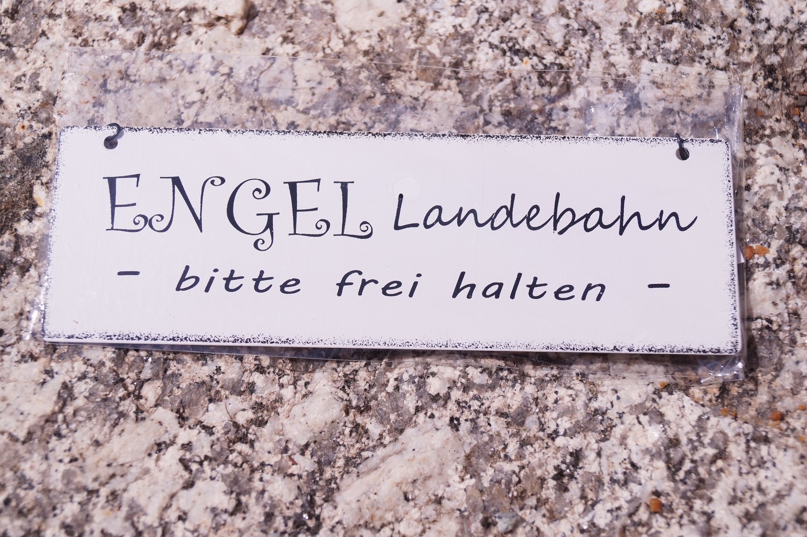 Metall Mini Schild Engel Landebahn