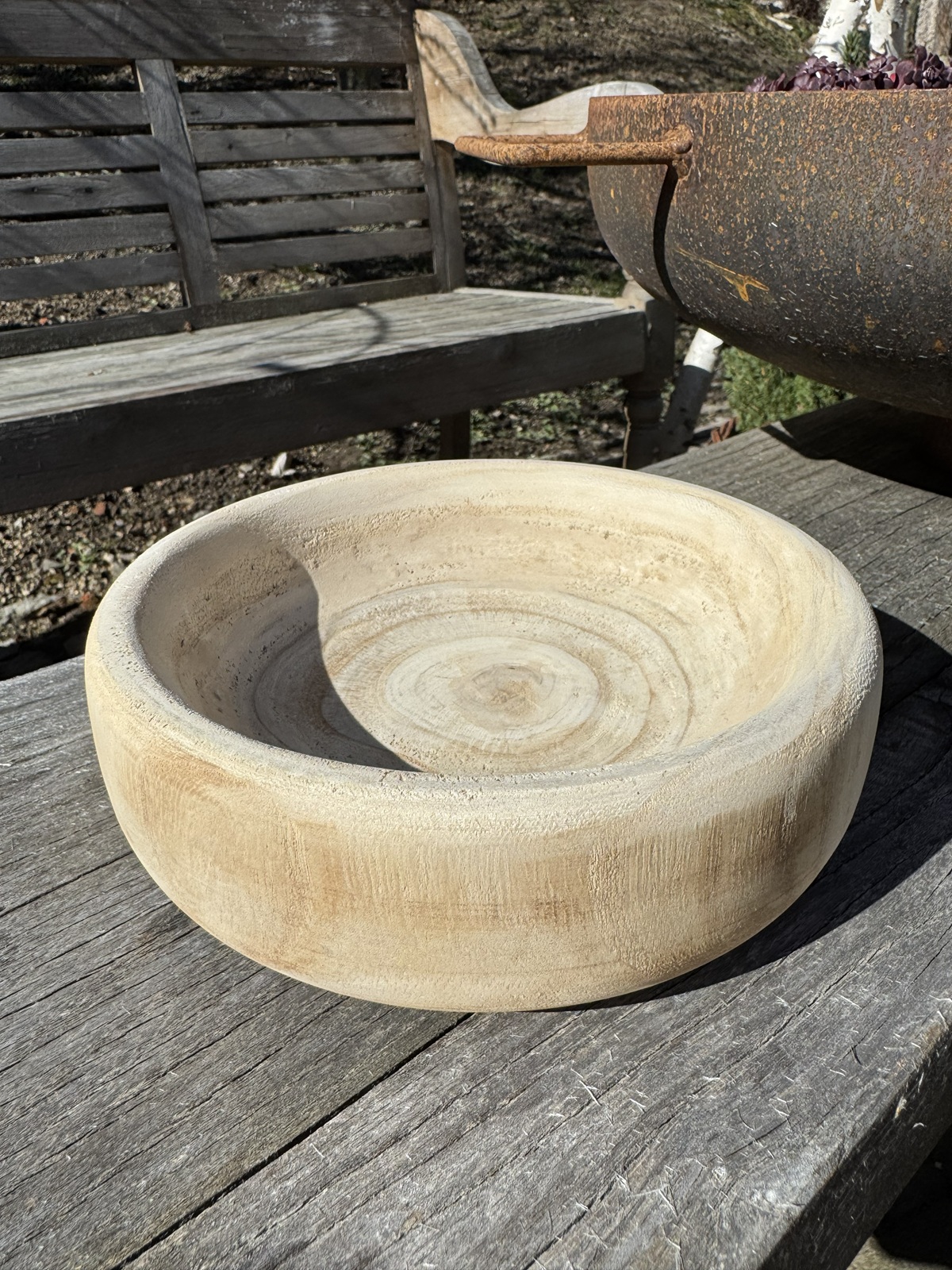Holz Schale Blair runde Form - Durchmesser 20 cm