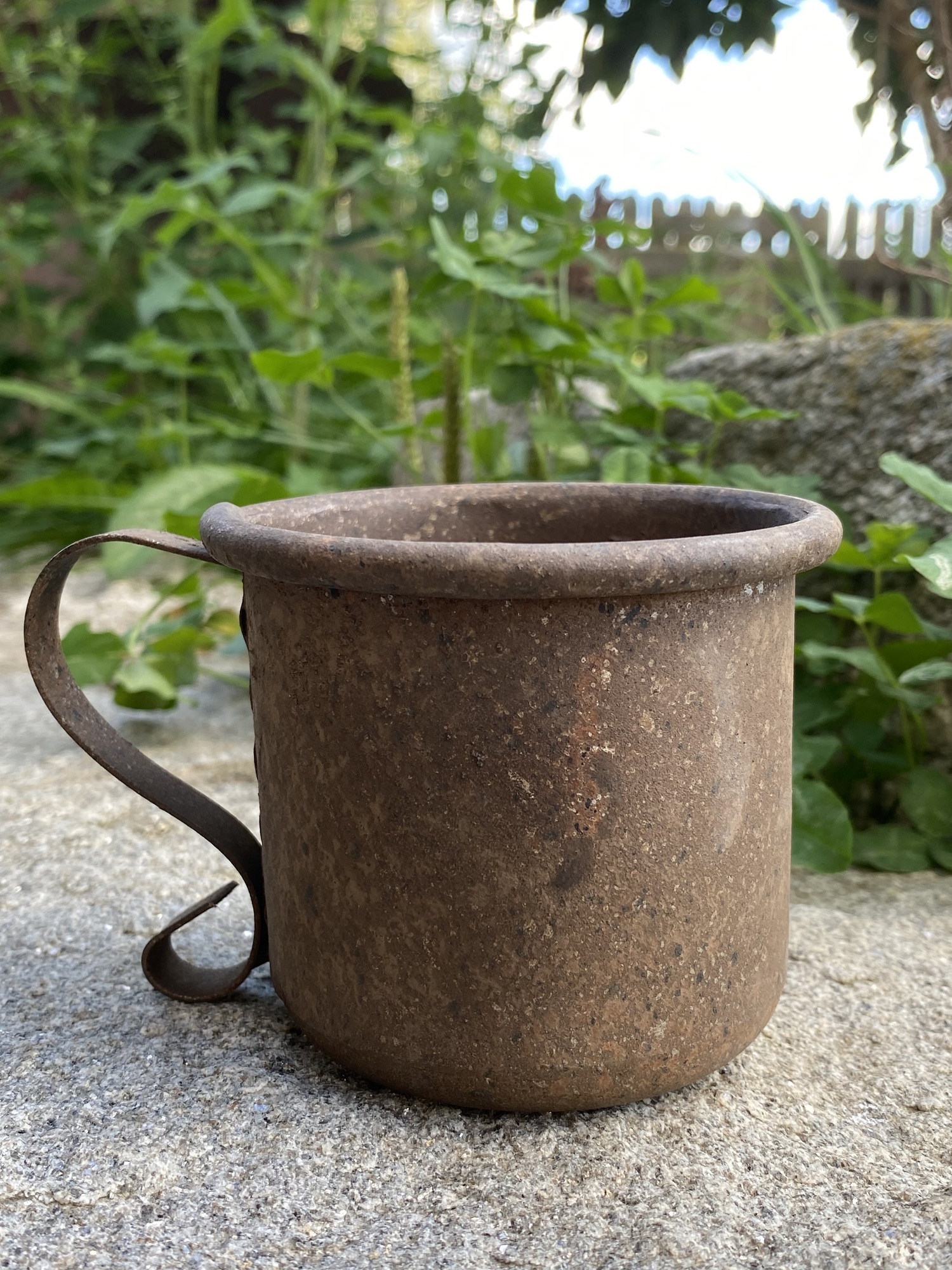 Rost Becher mit Kerzenhalter - Höhe 8 cm