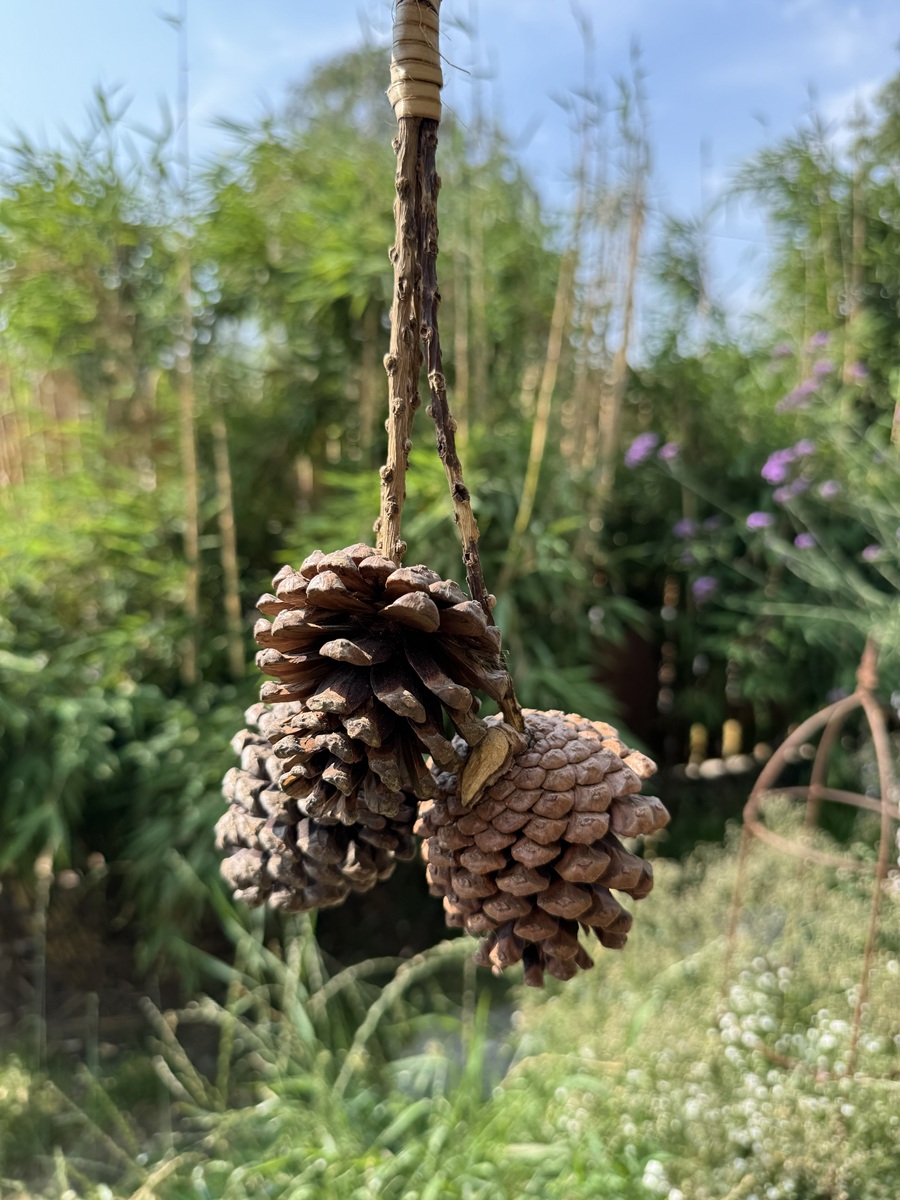 Hänger mit 3 Zapfen an Ästen - Höhe ca. 32 cm