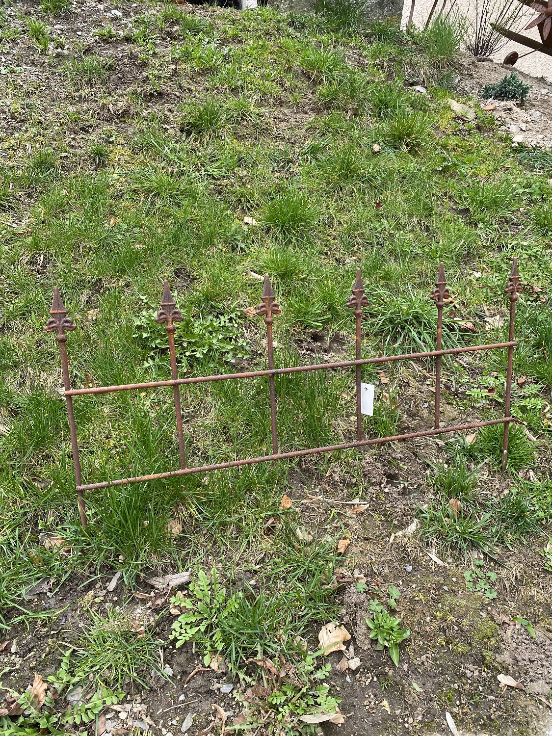 Edelrost Beeteinfassung groß mit Lilienspitzen - Länge 78 cm