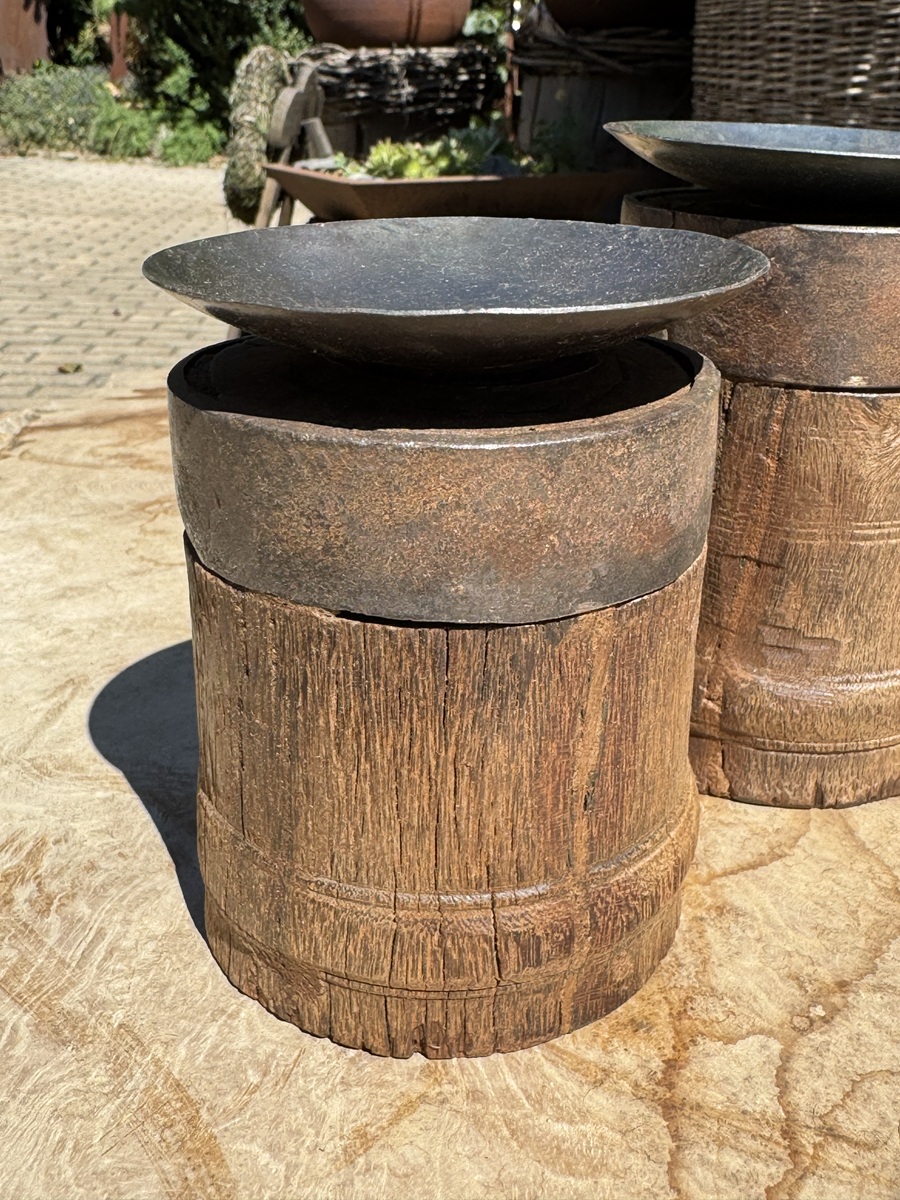 Kerzenhalter aus alten Radnaben - Höhe ca. 14 cm