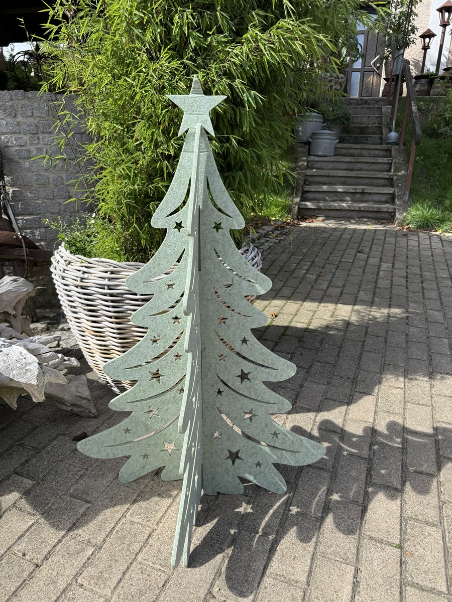 3D Filz Tannenbaum Grünton groß - Höhe 110 cm