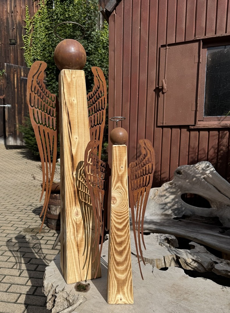 Edelrost / Fichtenholz Engel Anna - Höhe ca. 65 cm