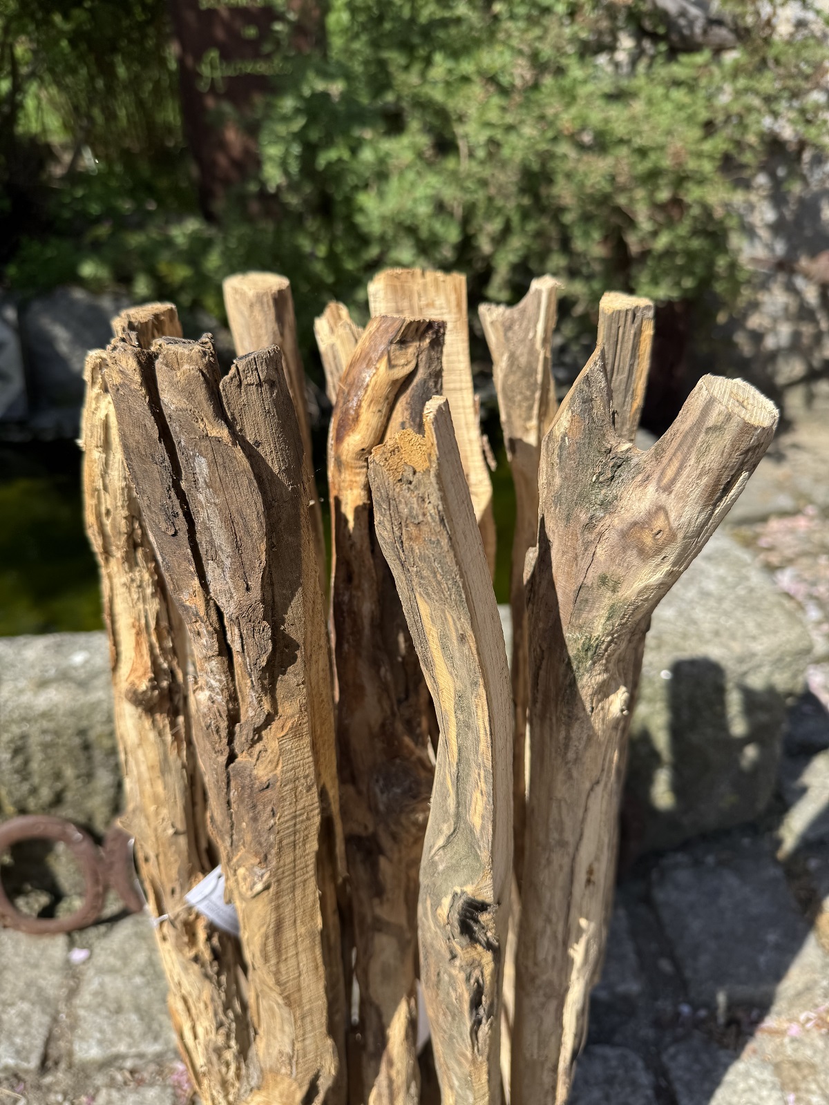 Naturholz Lampe klein aus Aststücken - Höhe ca. 75 cm