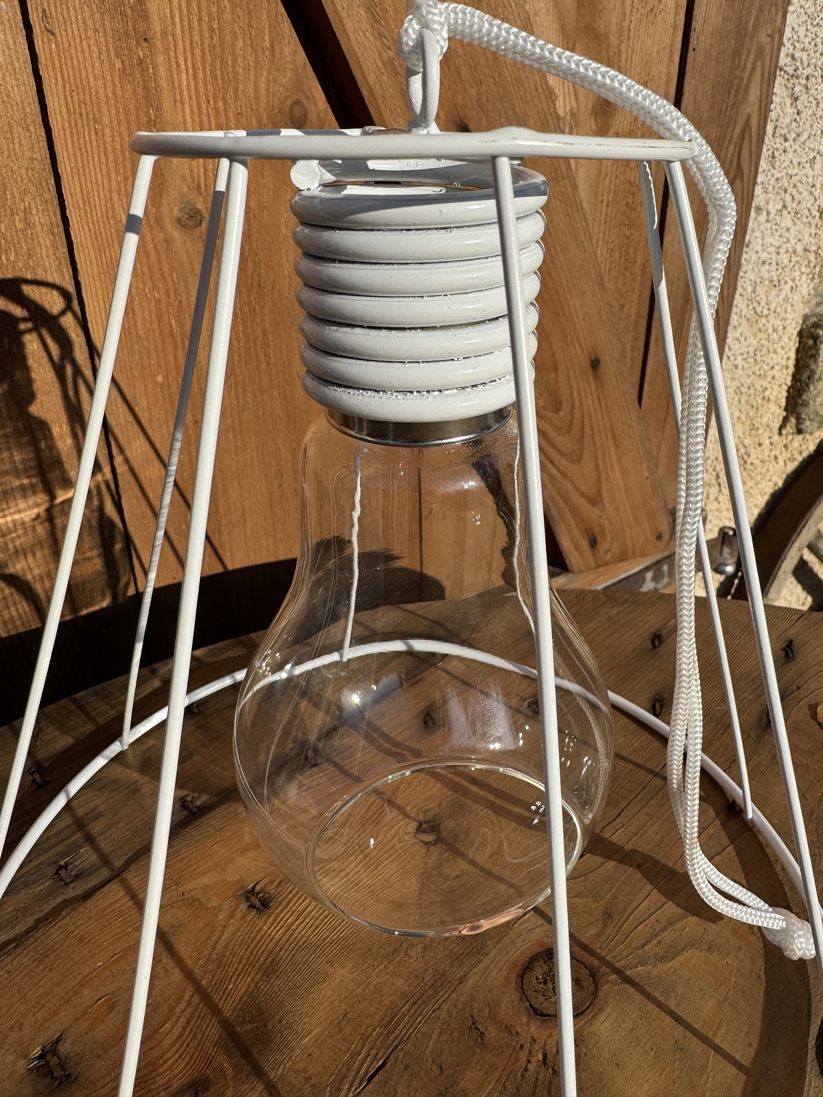 Metall Teelichthängelampe weiß - 23 cm