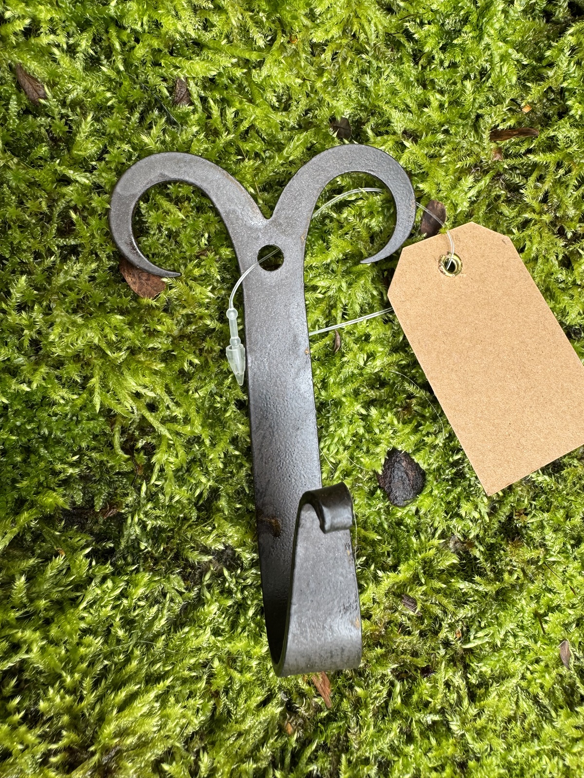 Metall Haken schlicht für die Wand antikbraun/schwarz - Höhe 8,5 cm