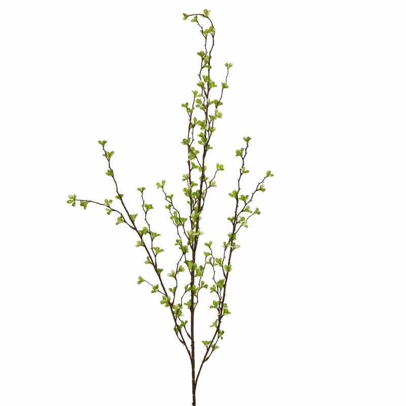 Kunstpflanze Blätterzweig Grün/Weiß - Höhe ca. 95 cm