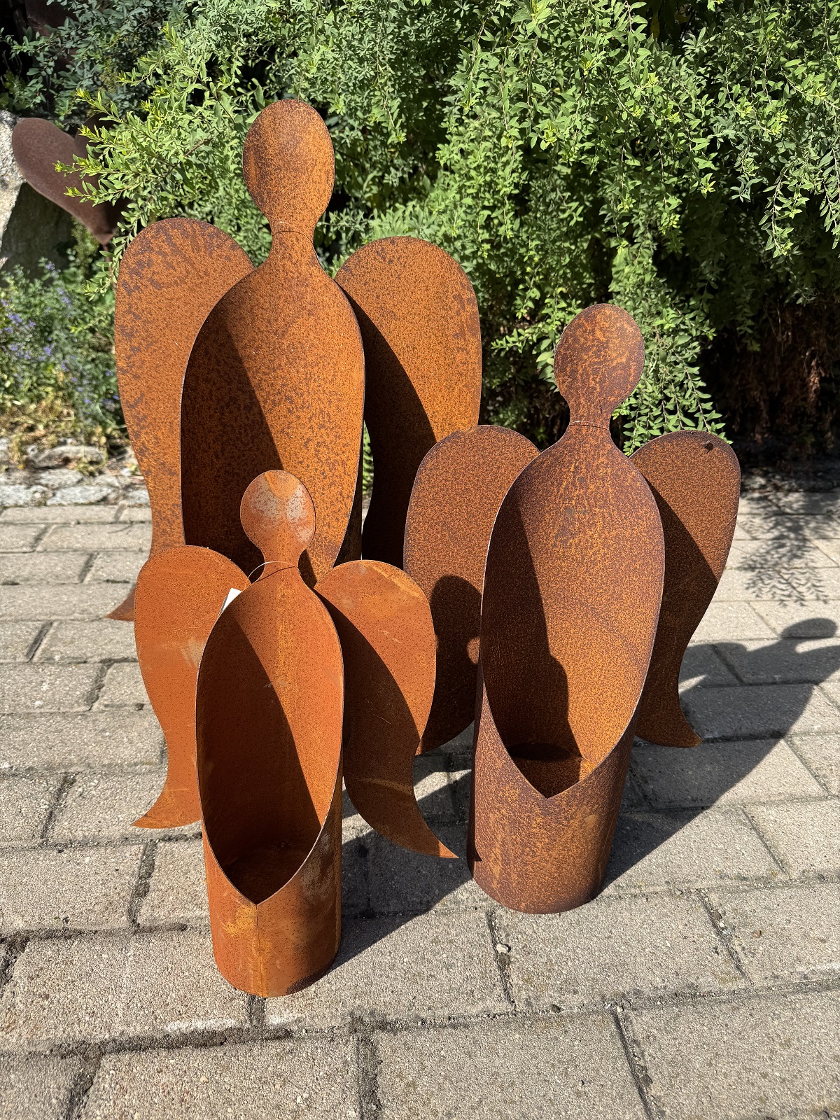 Edelrost Engel klein zum bepflanzen/beleuchten - Höhe 40 cm