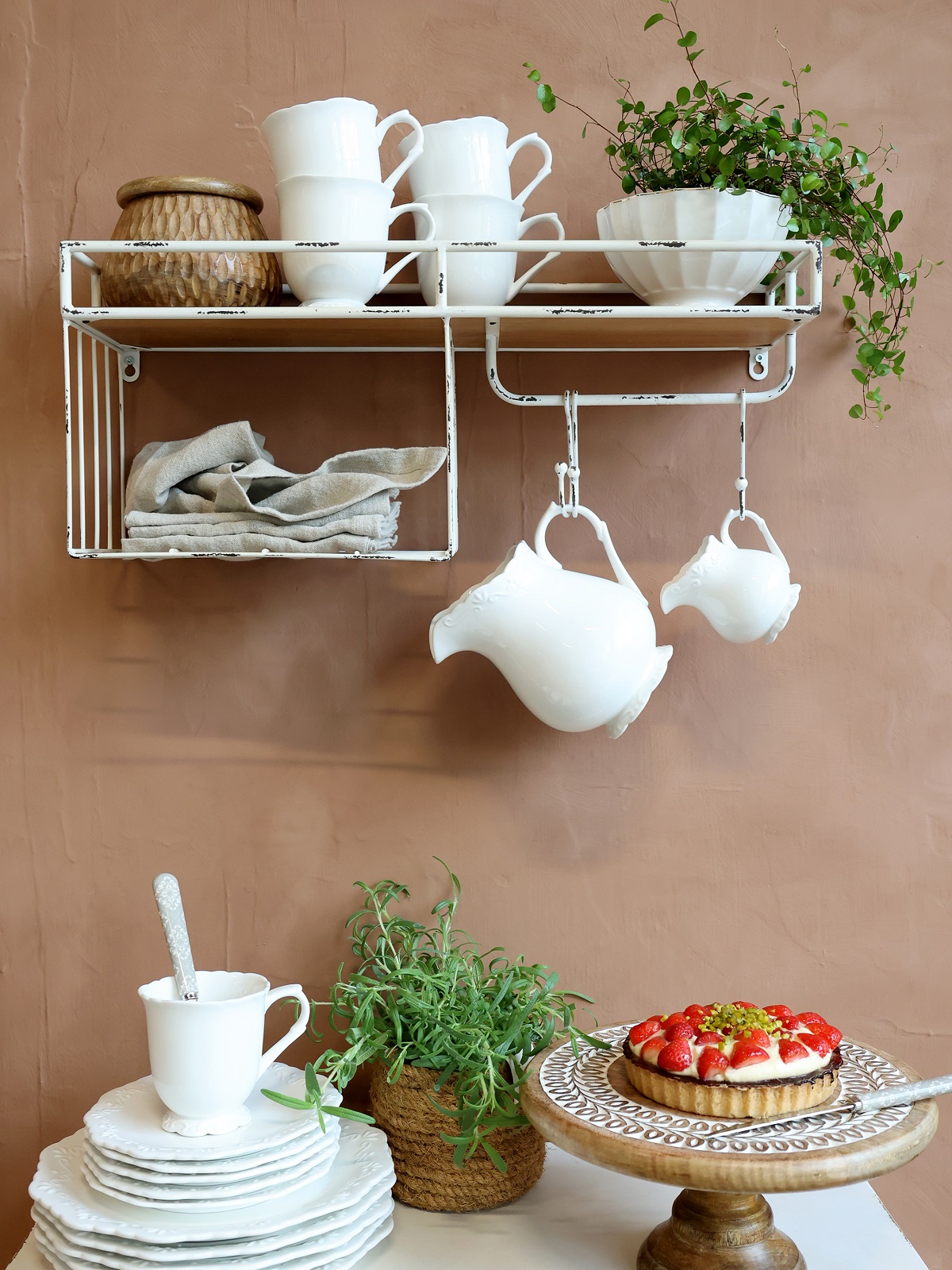 Porzellan Provence Kännchen weiß - Höhe 9 cm