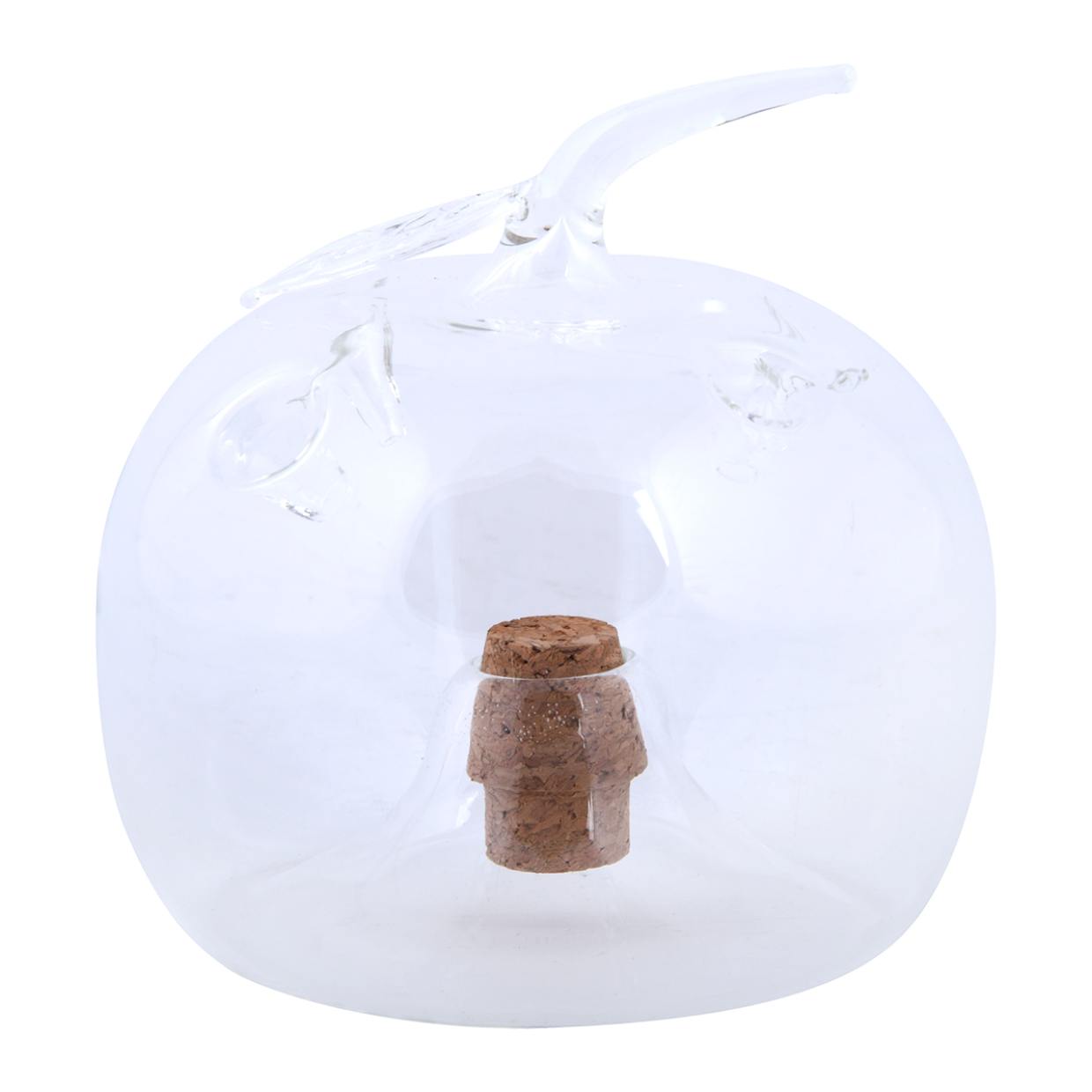 Glas Fruchtfliegenfalle Apfel - Höhe 11,3 cm