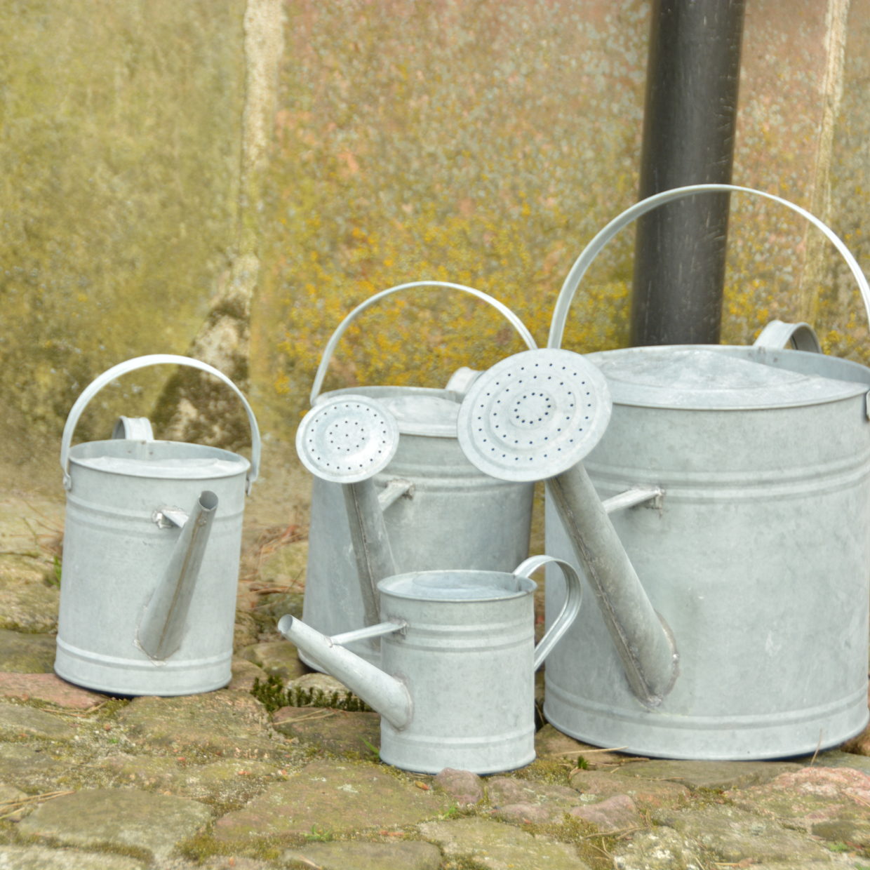 Zink Gießkanne mini 0,75 Liter - Höhe 12,5 cm